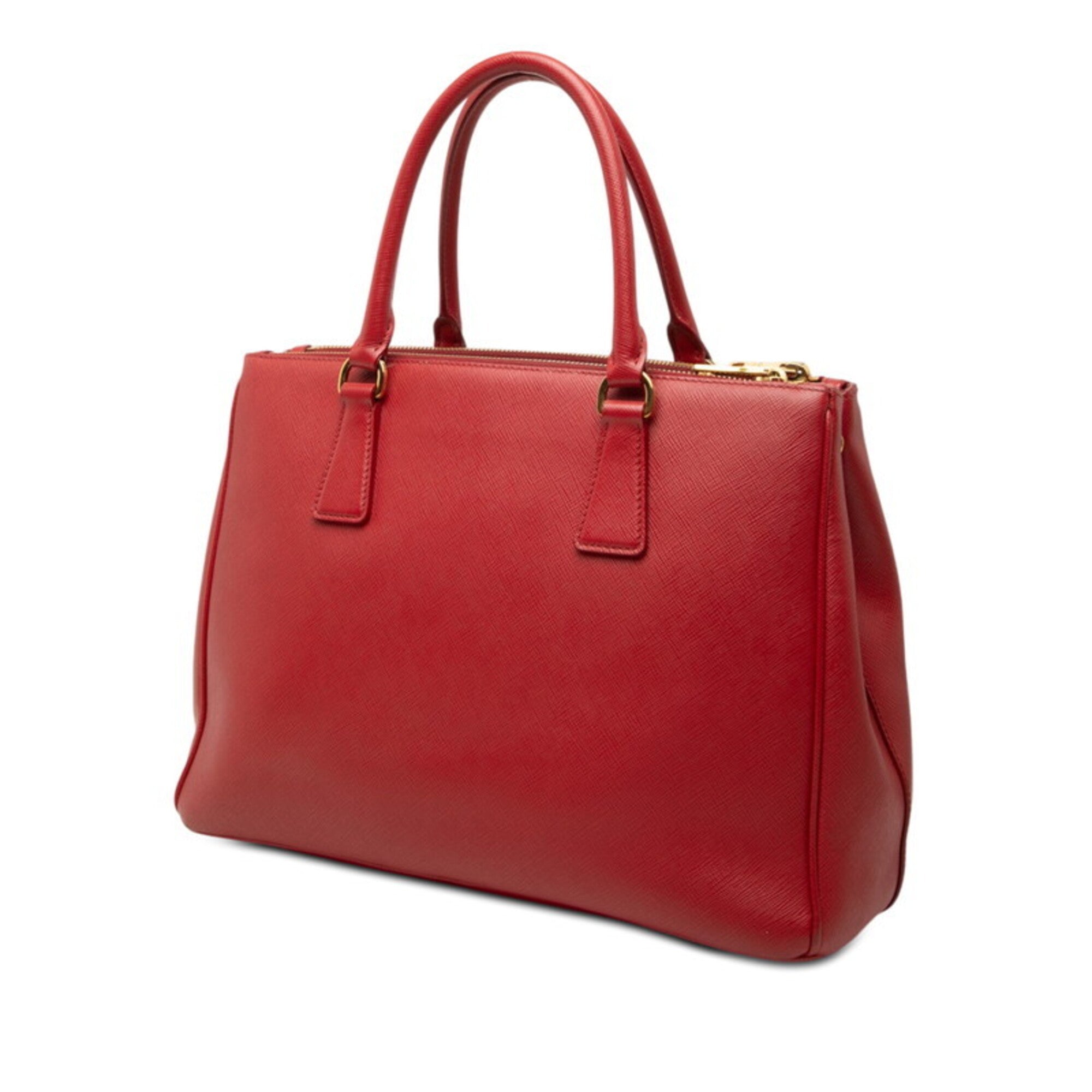 Prada Red Color Leather Handbag Shoulder Bag (Pre-Owned)