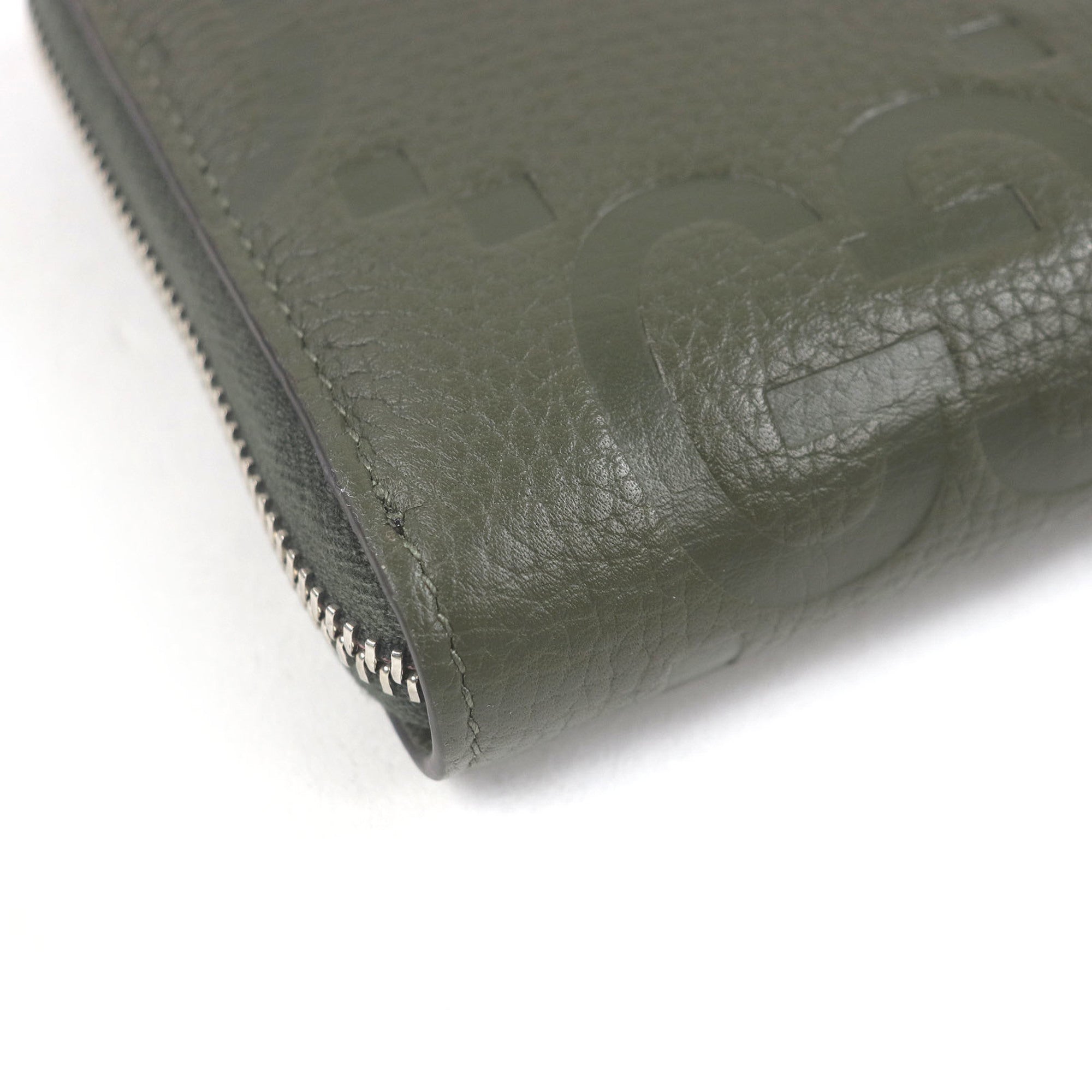 Gucci Khaki Leather Long Wallet (Bi-Fold) (Pre-Owned)
