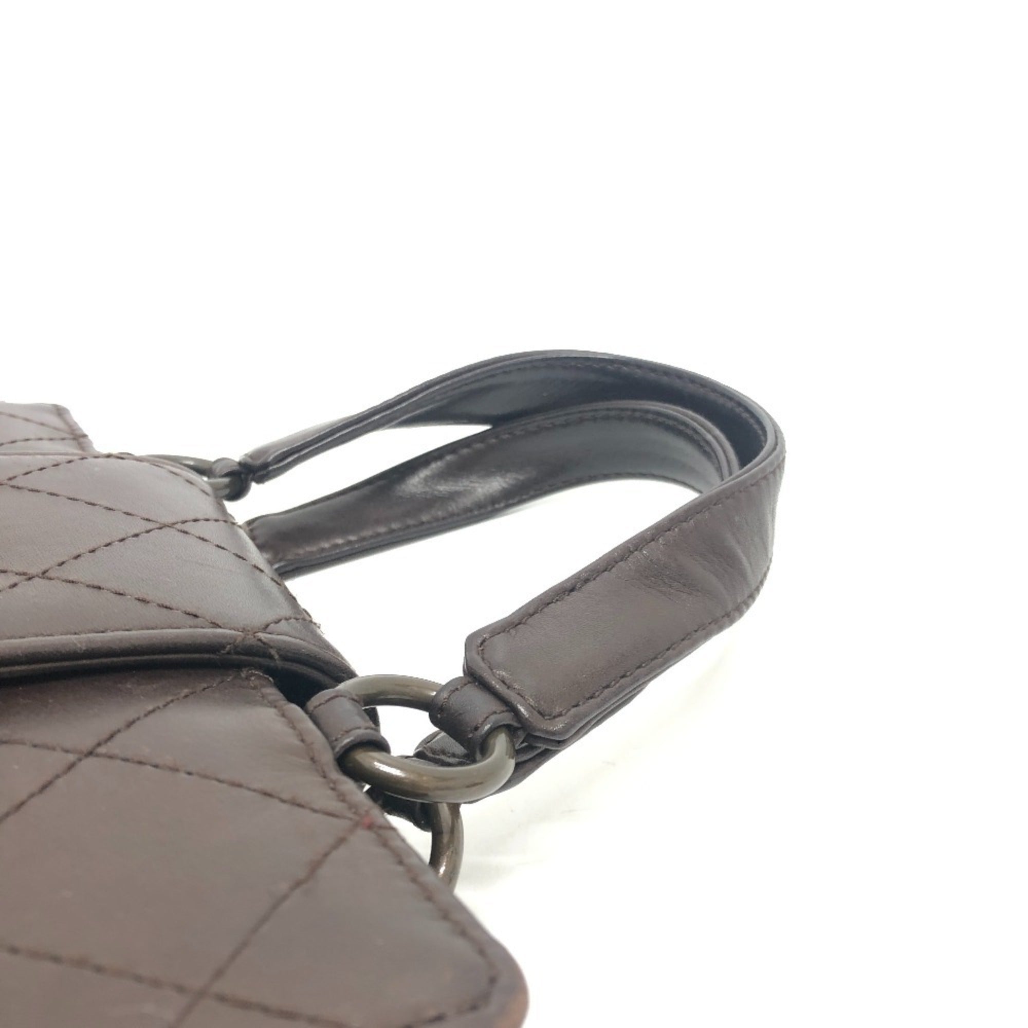 Chanel Brown Leather Handbag (Pre-Owned)