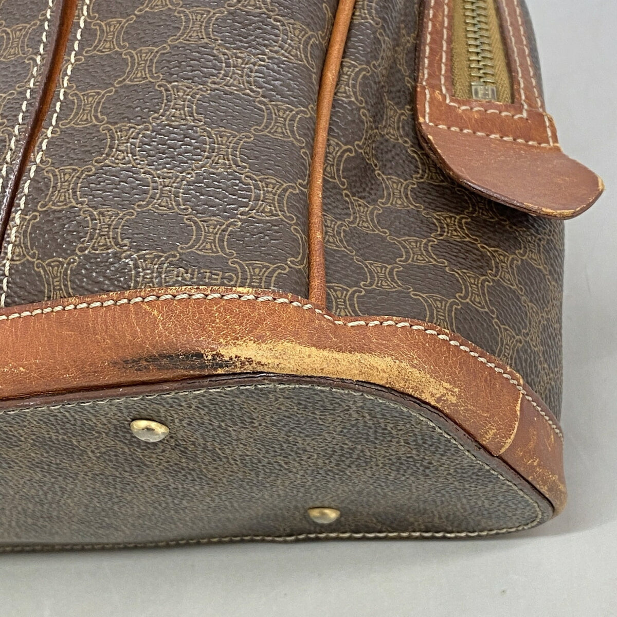 Celine Brown Pvc Handbag (Pre-Owned)
