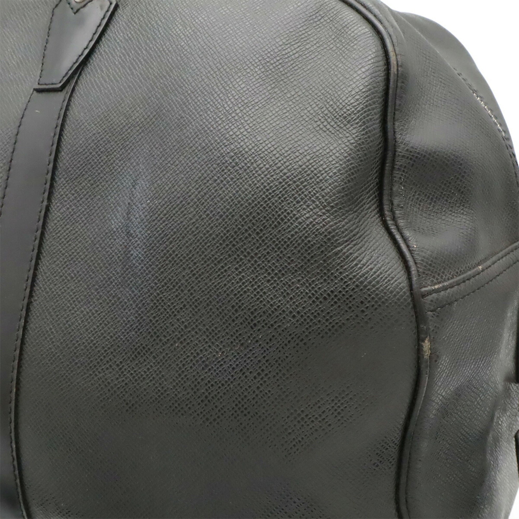 Louis Vuitton Ardoise Black White Taiga Leather Boston Bag Shoulder Bag (Pre-Owned)
