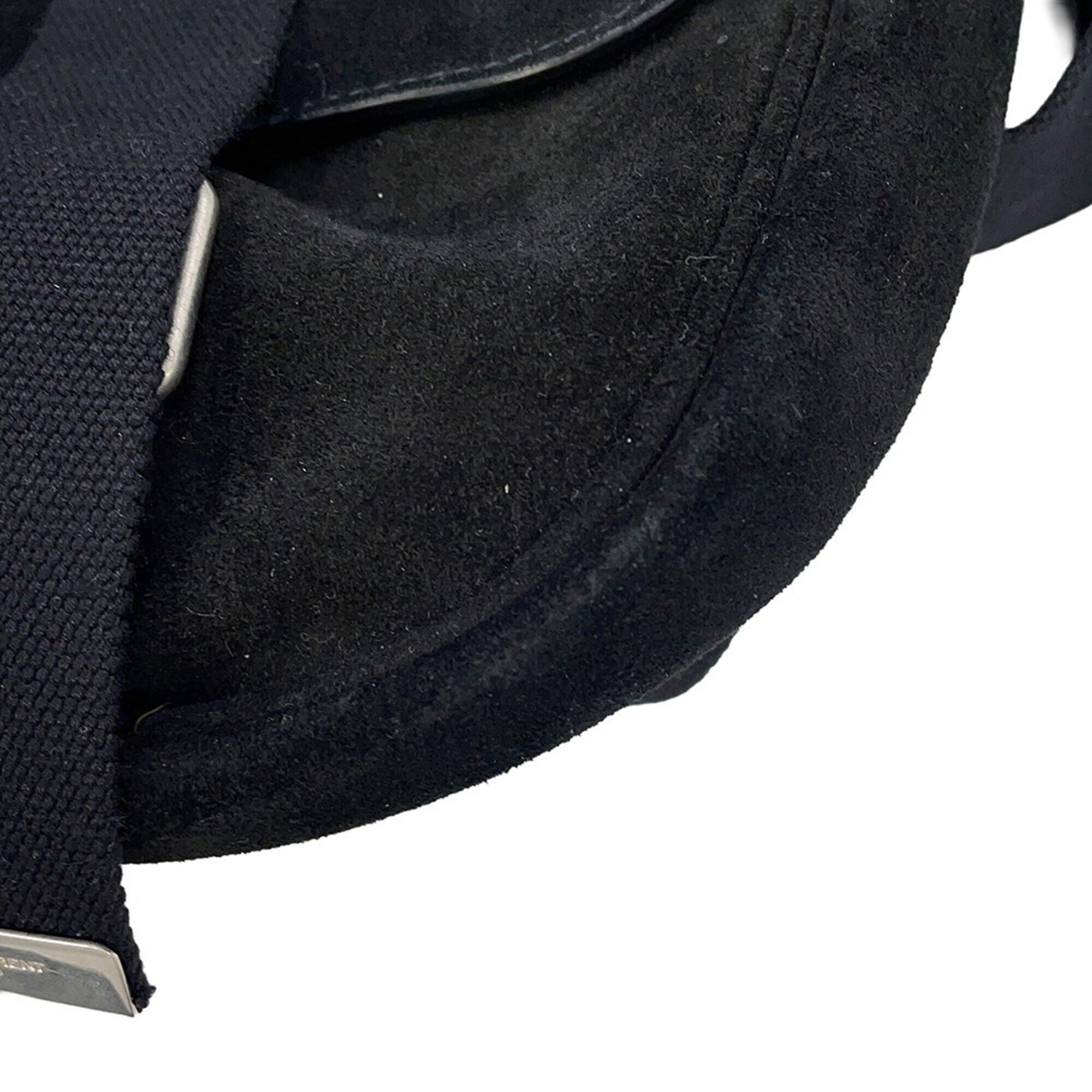 Yves Saint Laurent Black Suede Messenger Bag Shoulder Bag (Pre-Owned)