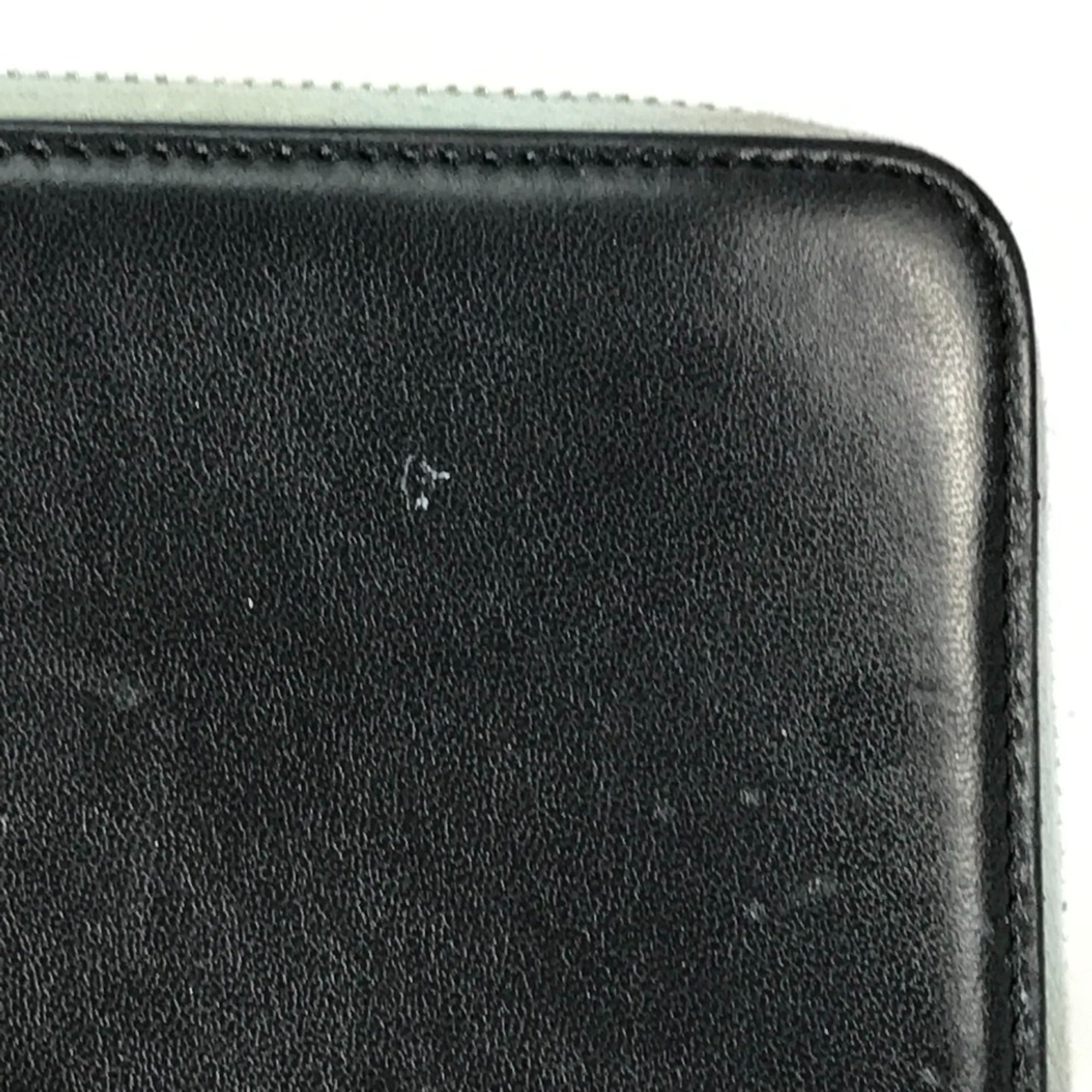 Chanel Black Leather Long Wallet (Bi-Fold) (Pre-Owned)