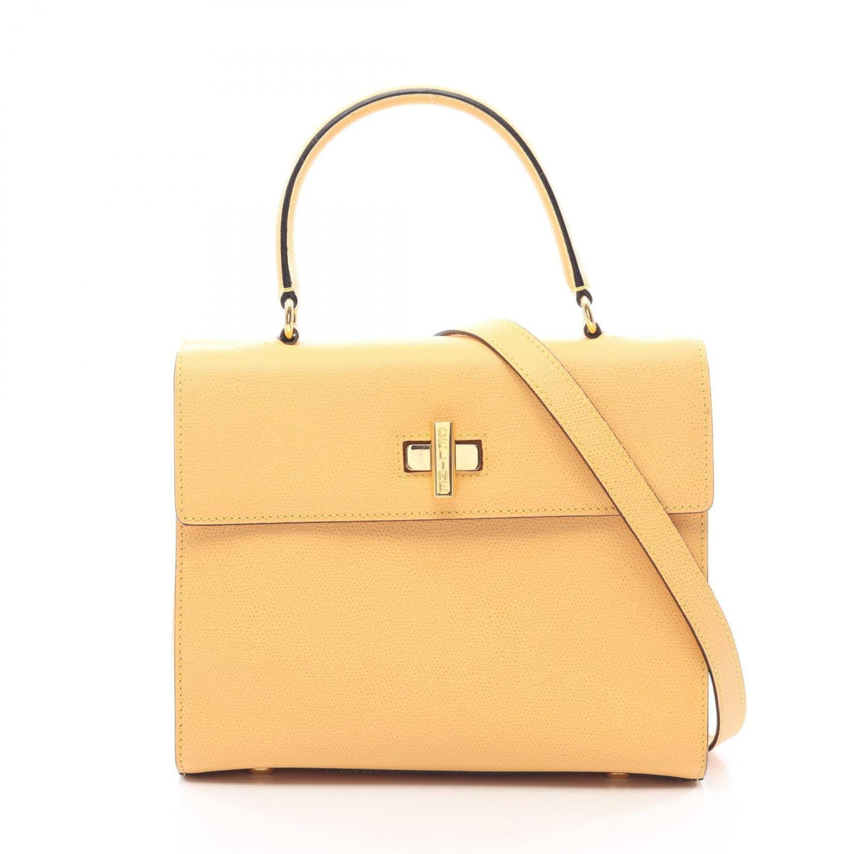 Celine Yellow Leather Handbag (Pre-Owned)