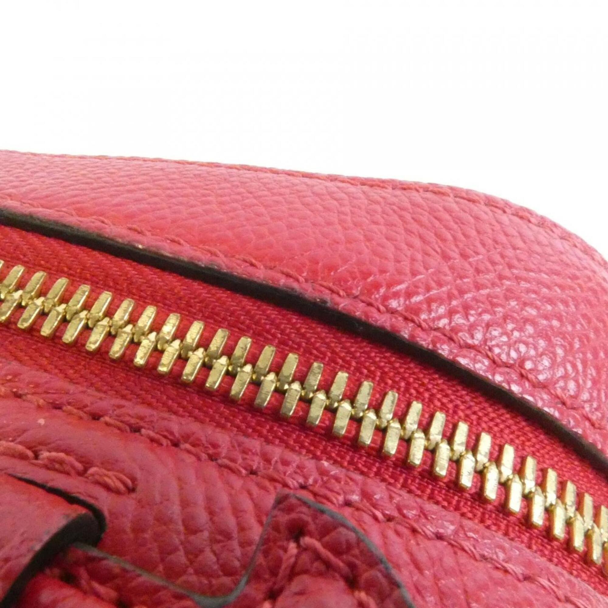 Louis Vuitton Red Color Leather Shoulder Bag (Pre-Owned)