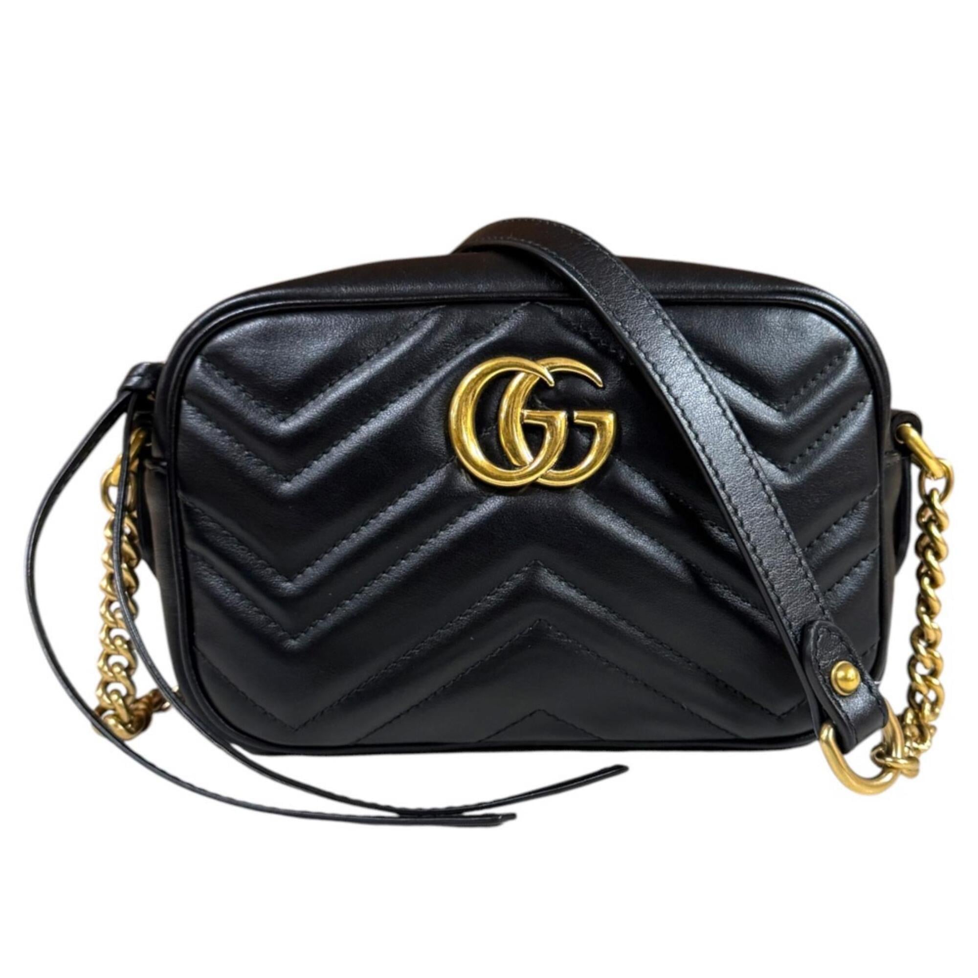 Gucci Black Leather Shoulder Bag (Pre-Owned)