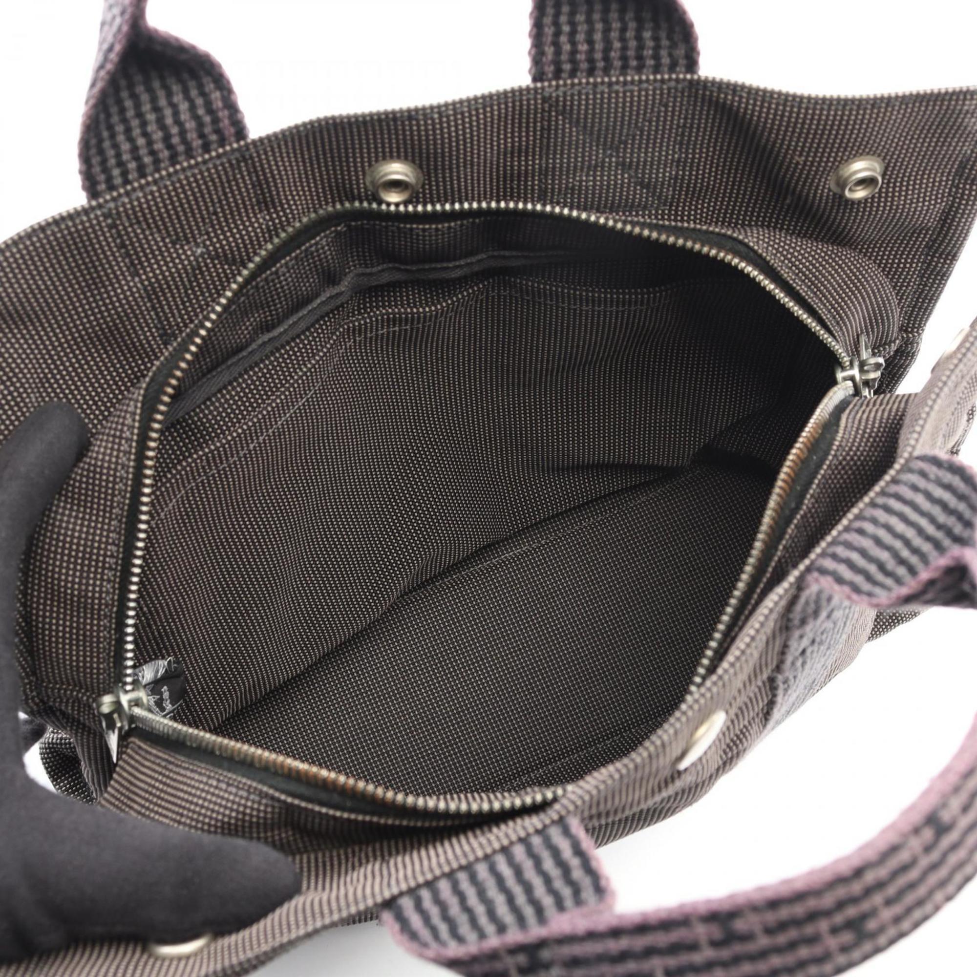 Hermes Gray Nylon Canvas Canvas Tote Bag (Pre-Owned)