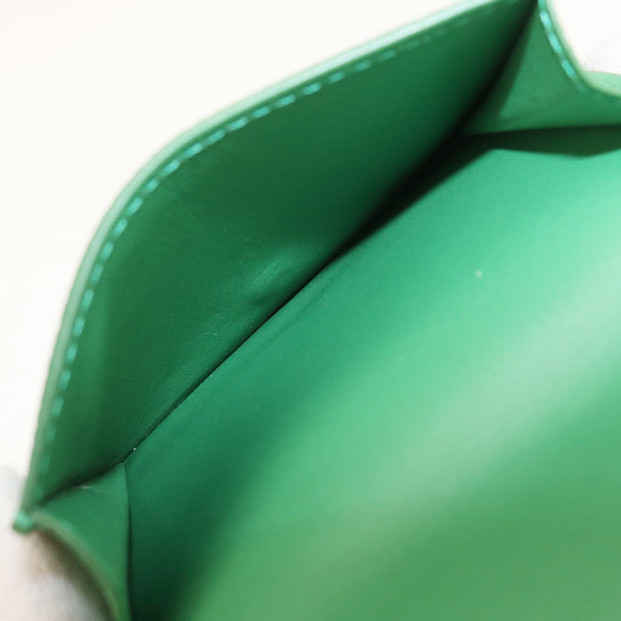 Loewe Green Leather Wallet (Tri-Fold) (Pre-Owned)