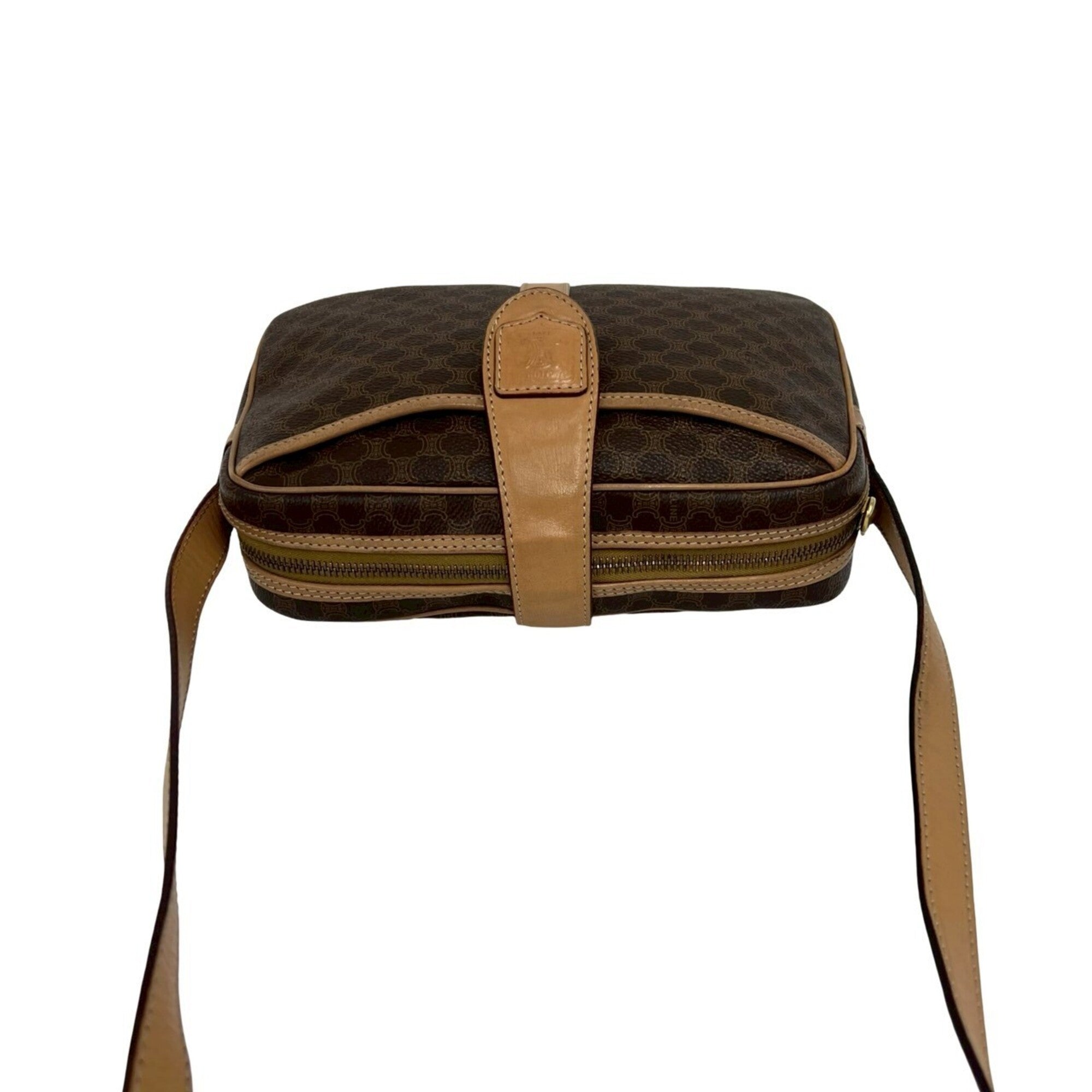 Celine Brown Leather Pvc Pochette Shoulder Bag (Pre-Owned)