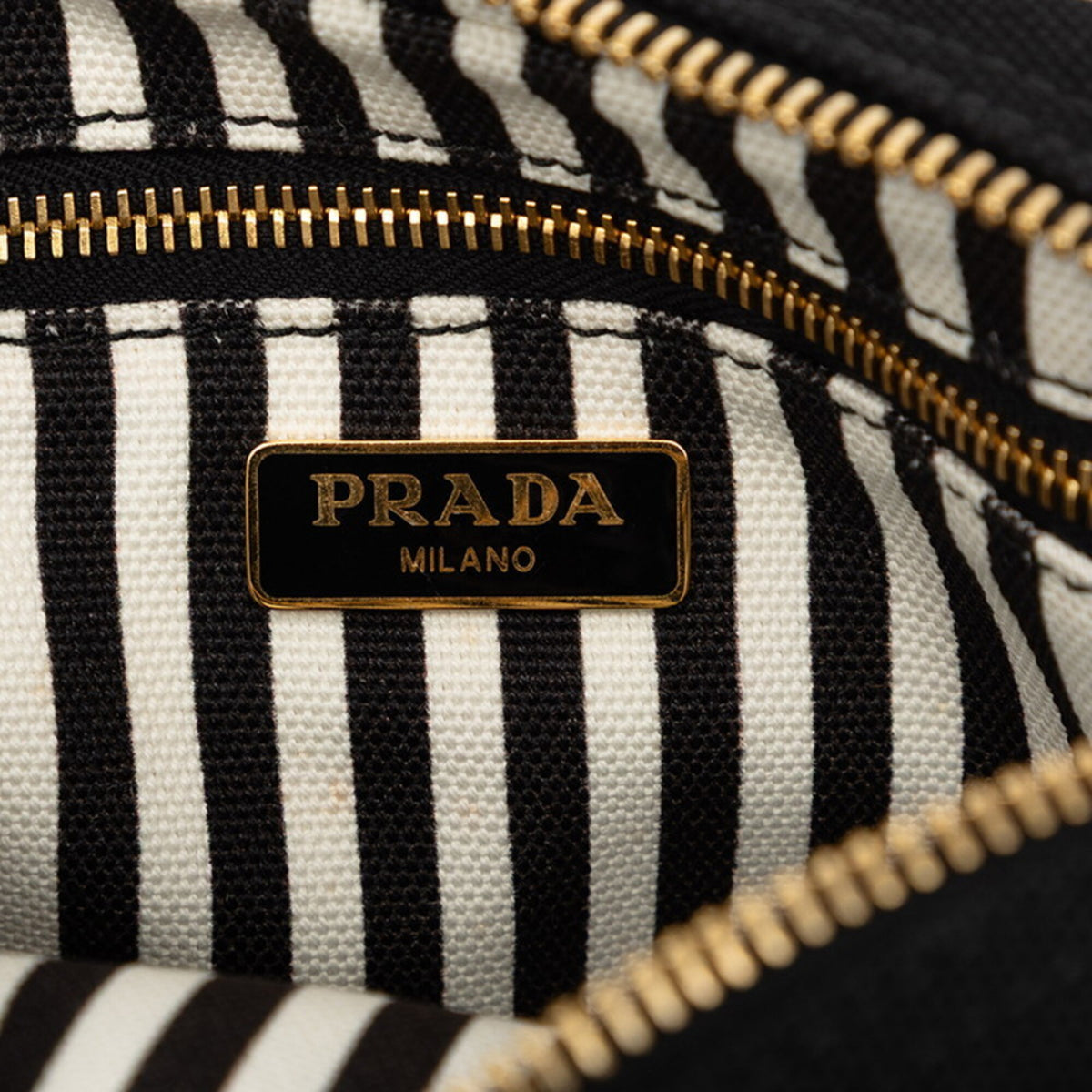 Prada Black Canvas Handbag Pouch (Pre-Owned)