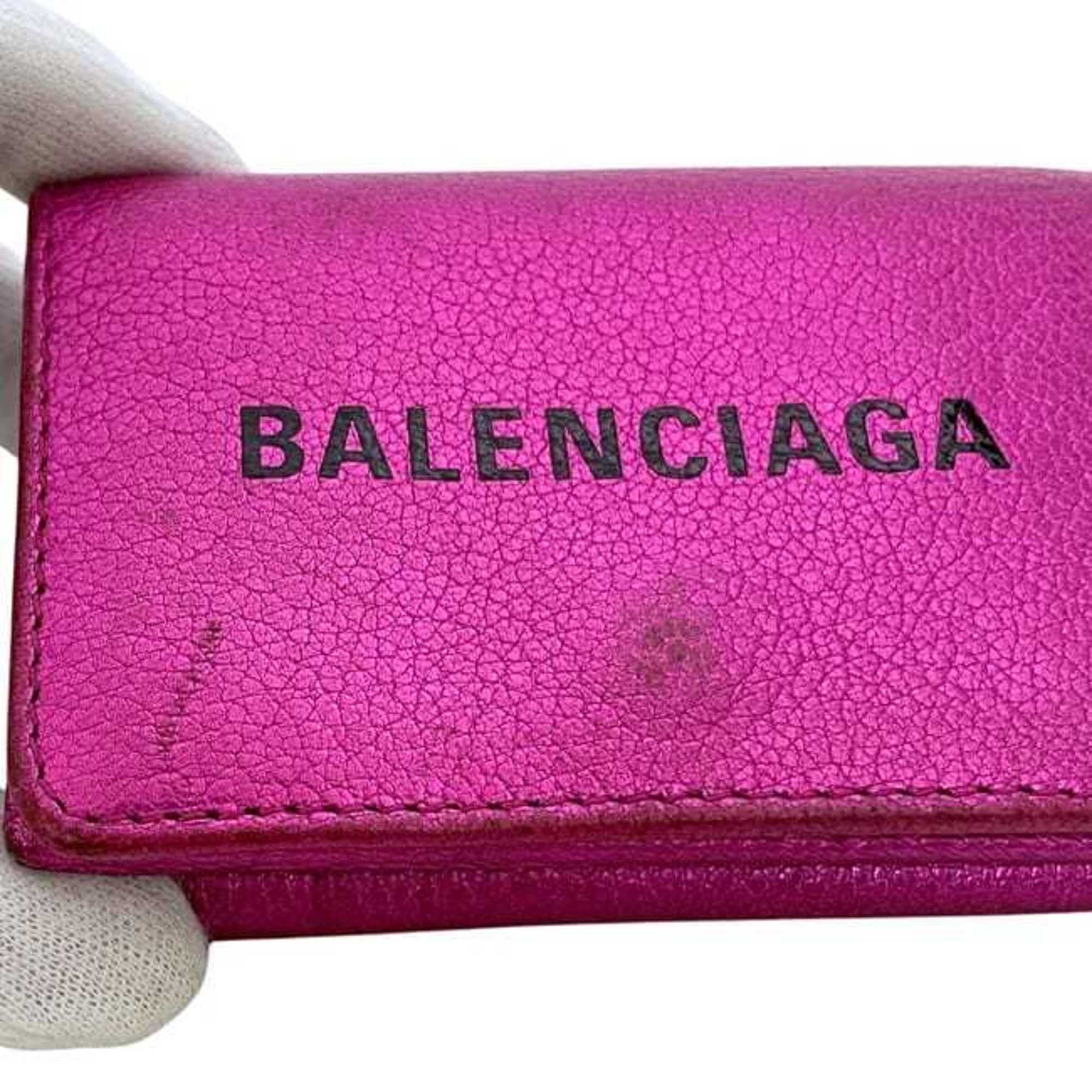 Balenciaga Pink Leather Wallet (Tri-Fold) (Pre-Owned)