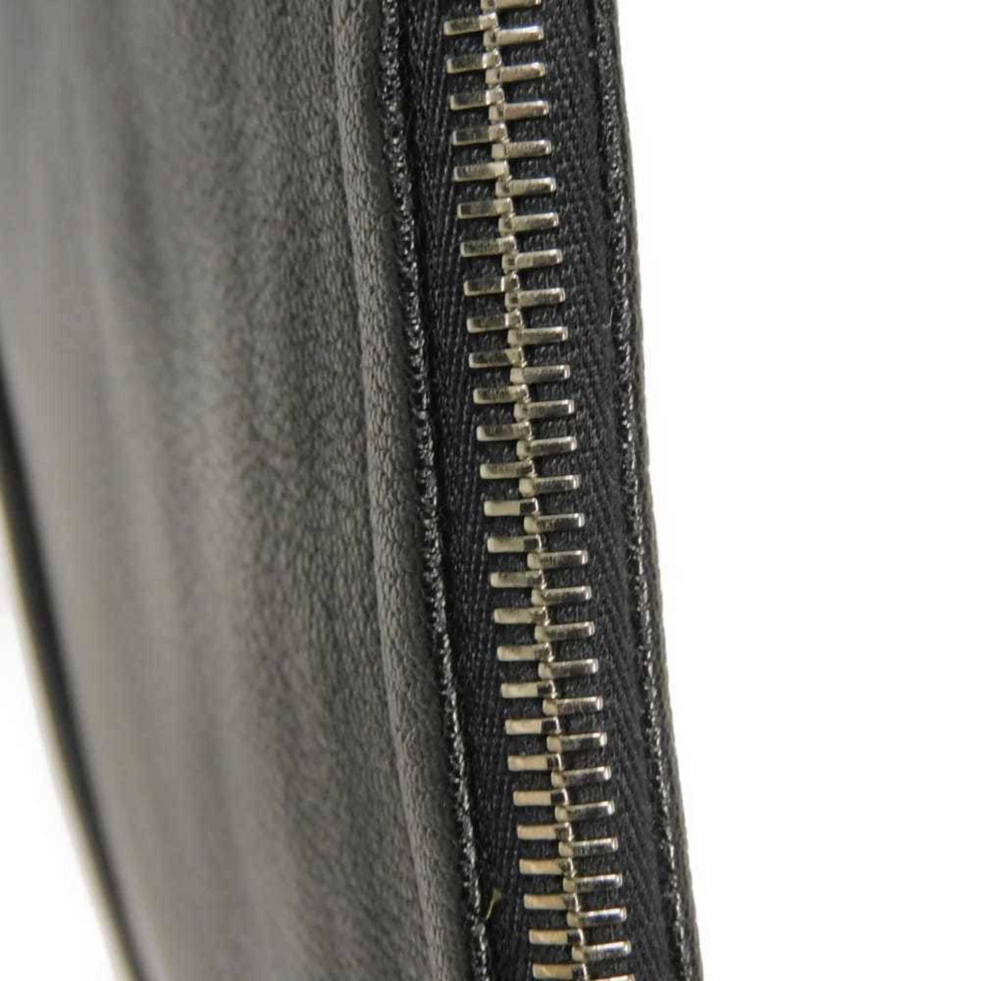 Miu Miu Black Leather Clutch Bag Pochette Shoulder Bag (Pre-Owned)