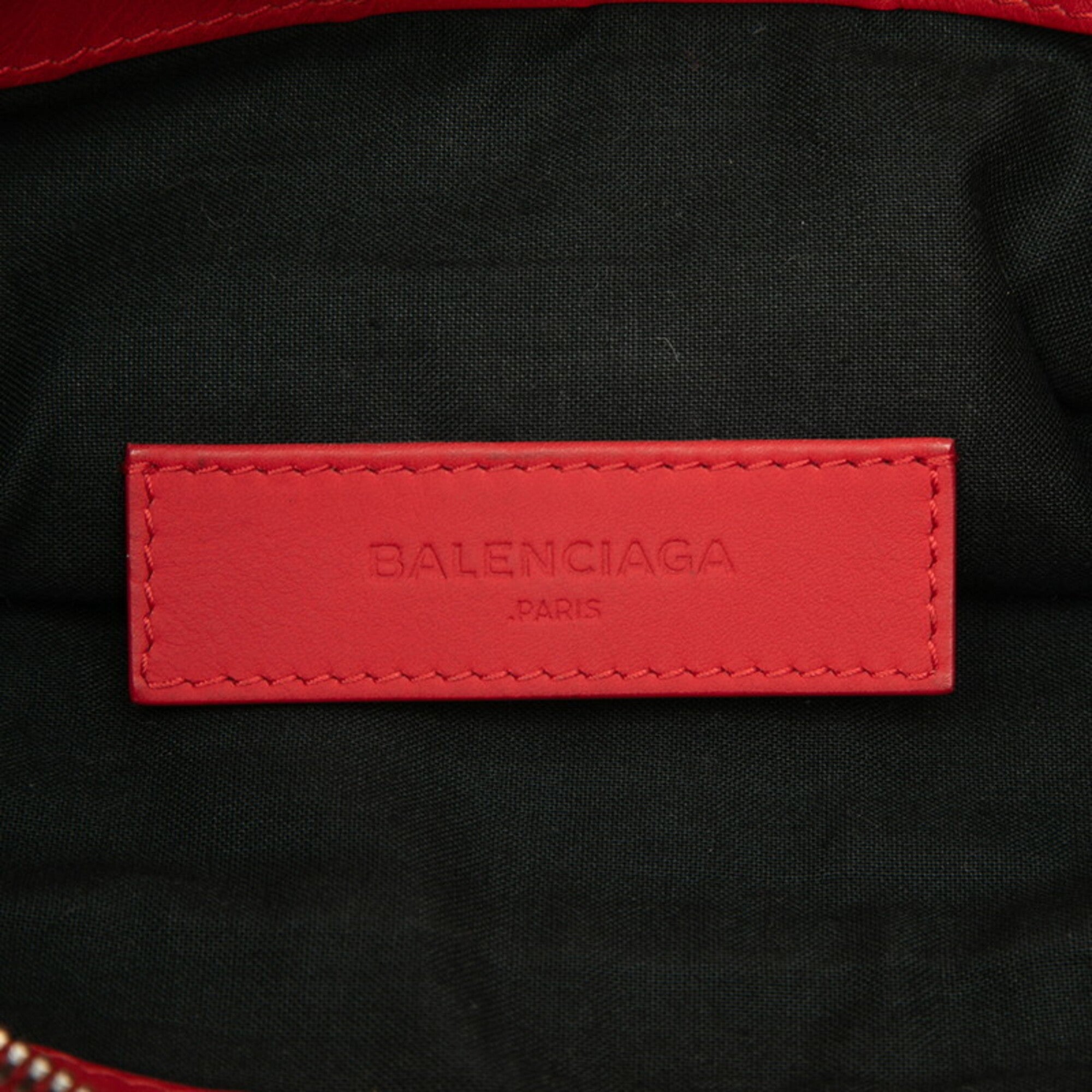 Balenciaga Red Color Leather Clutch Bag (Pre-Owned)