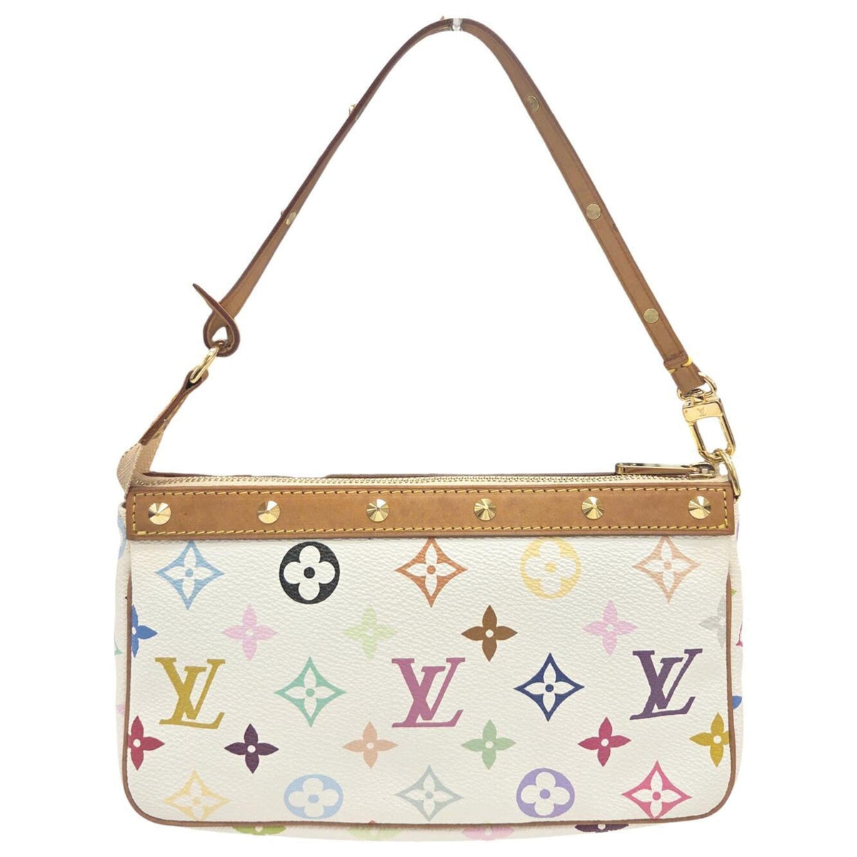 Louis Vuitton Blanc Monogram Multicolore Pochette Pouch (Pre-Owned)