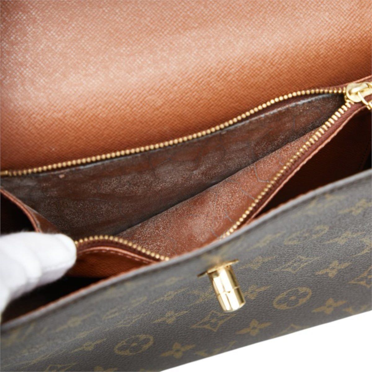 Louis Vuitton Brown Pvc Leather Handbag (Pre-Owned)