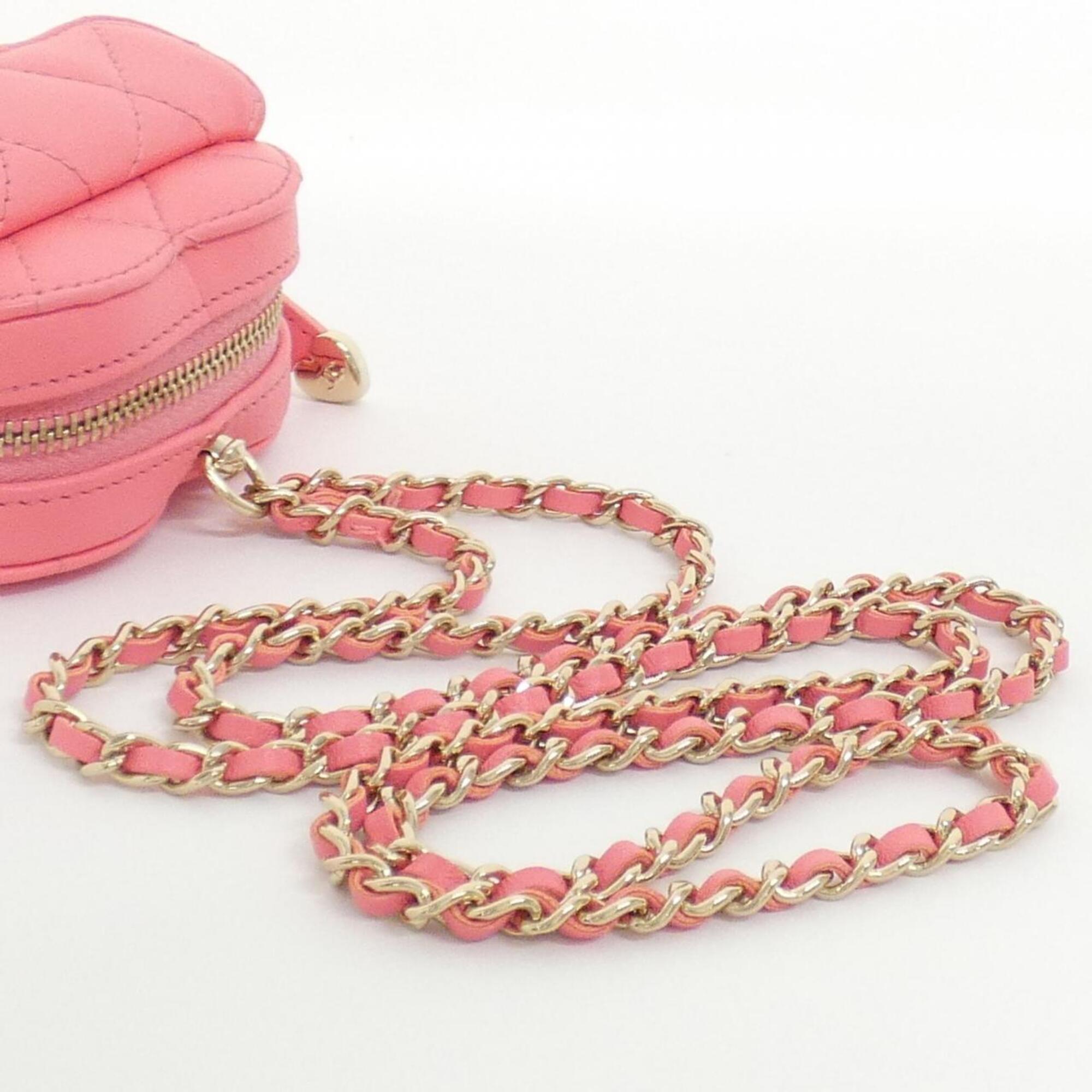 Chanel Pink Leather Coin Purse/Coin Case (Pre-Owned)