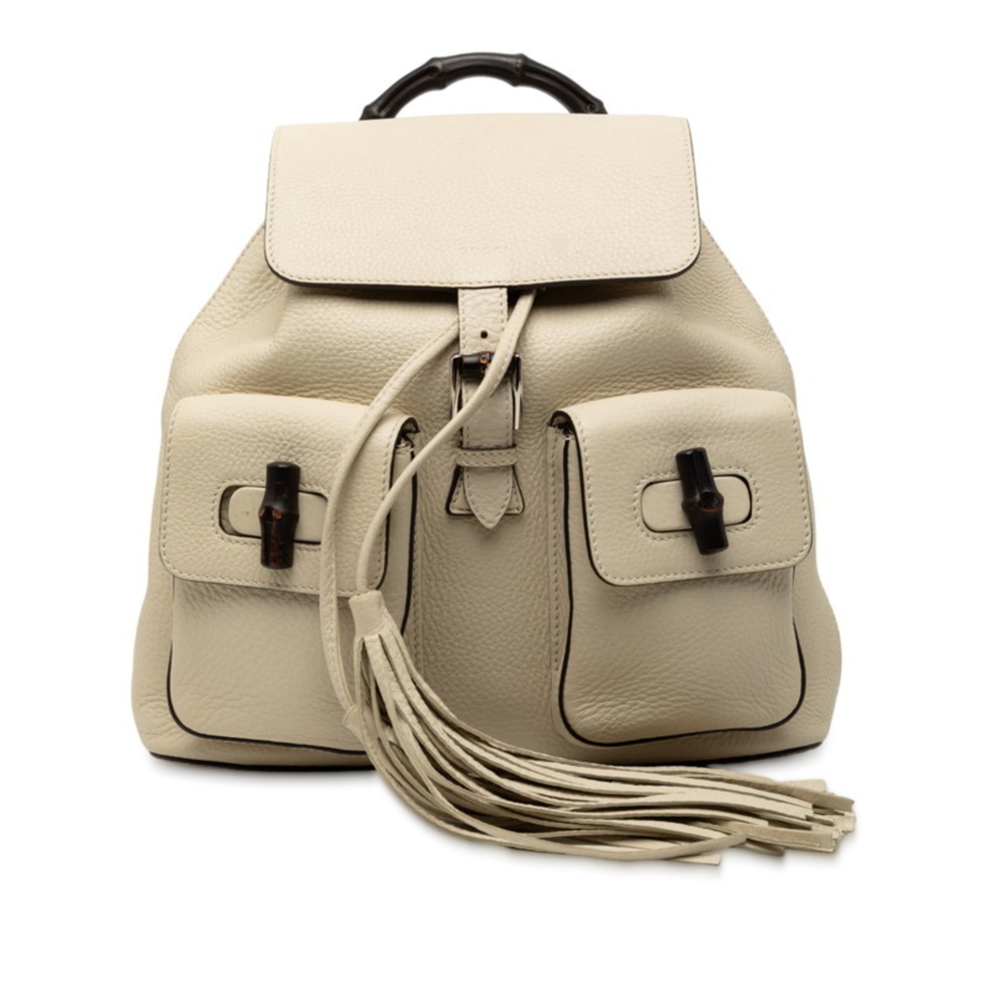 Gucci Ivory White Leather Backpack (Pre-Owned)