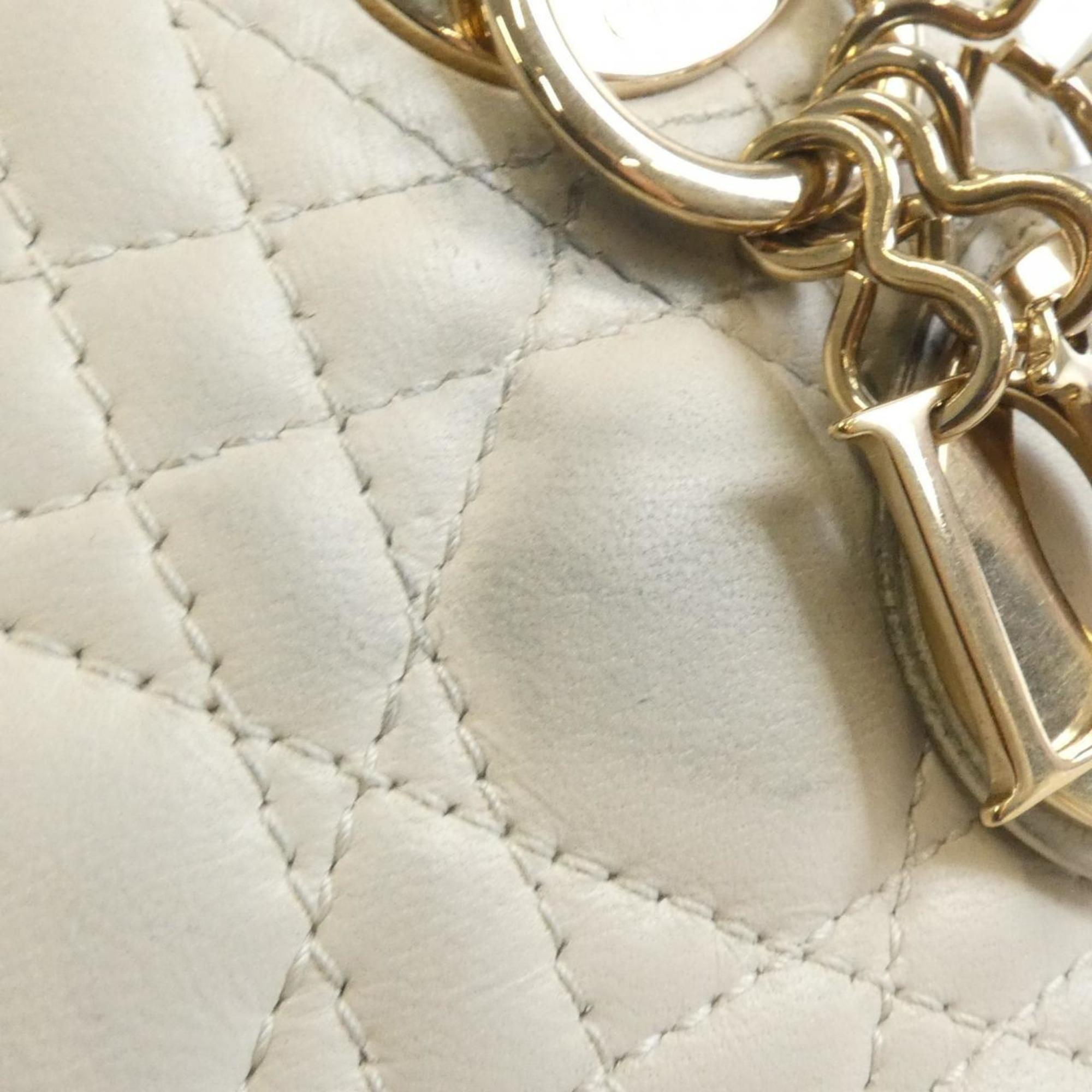 Christian Dior White Leather Handbag (Pre-Owned)