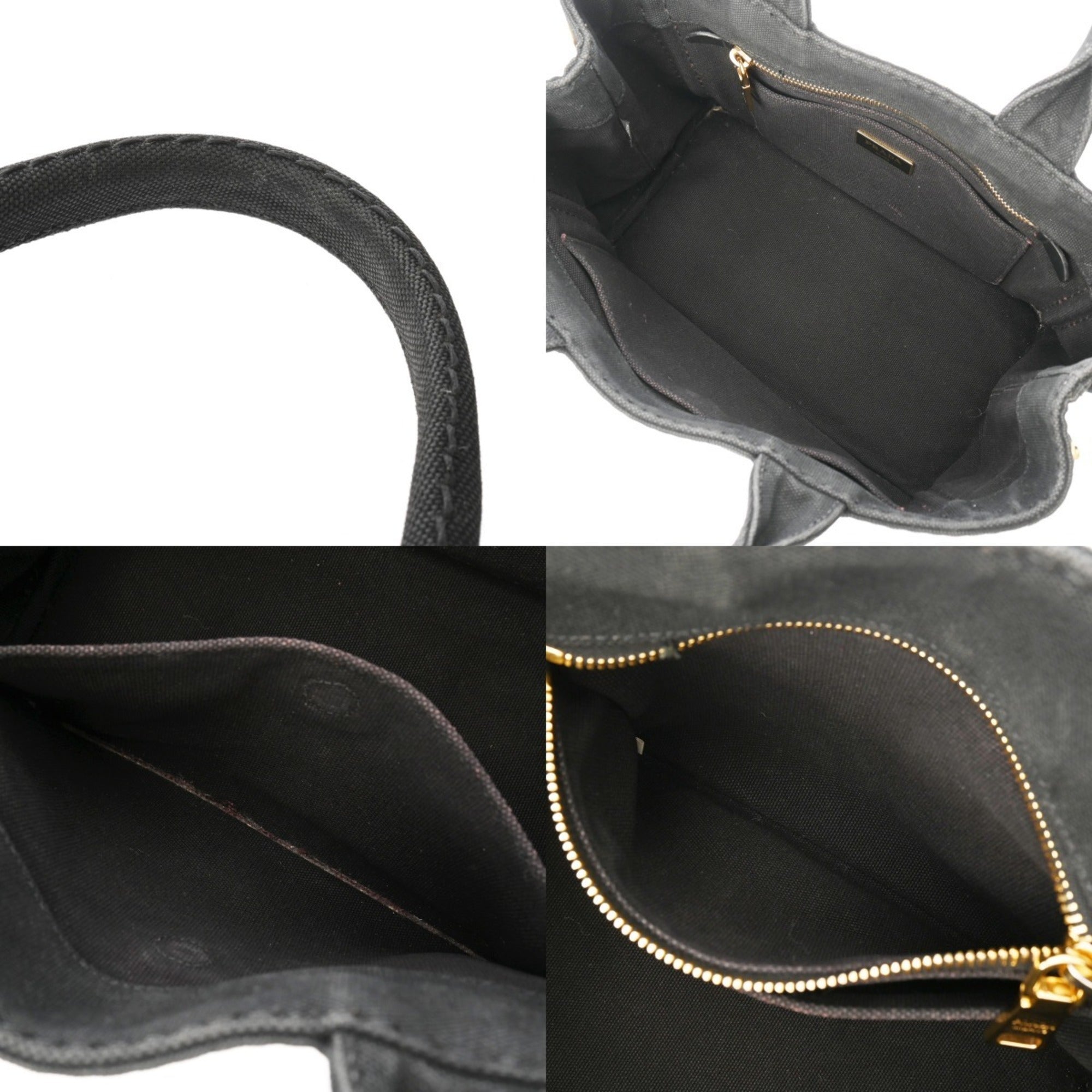 Prada Black Canvas Handbag (Pre-Owned)