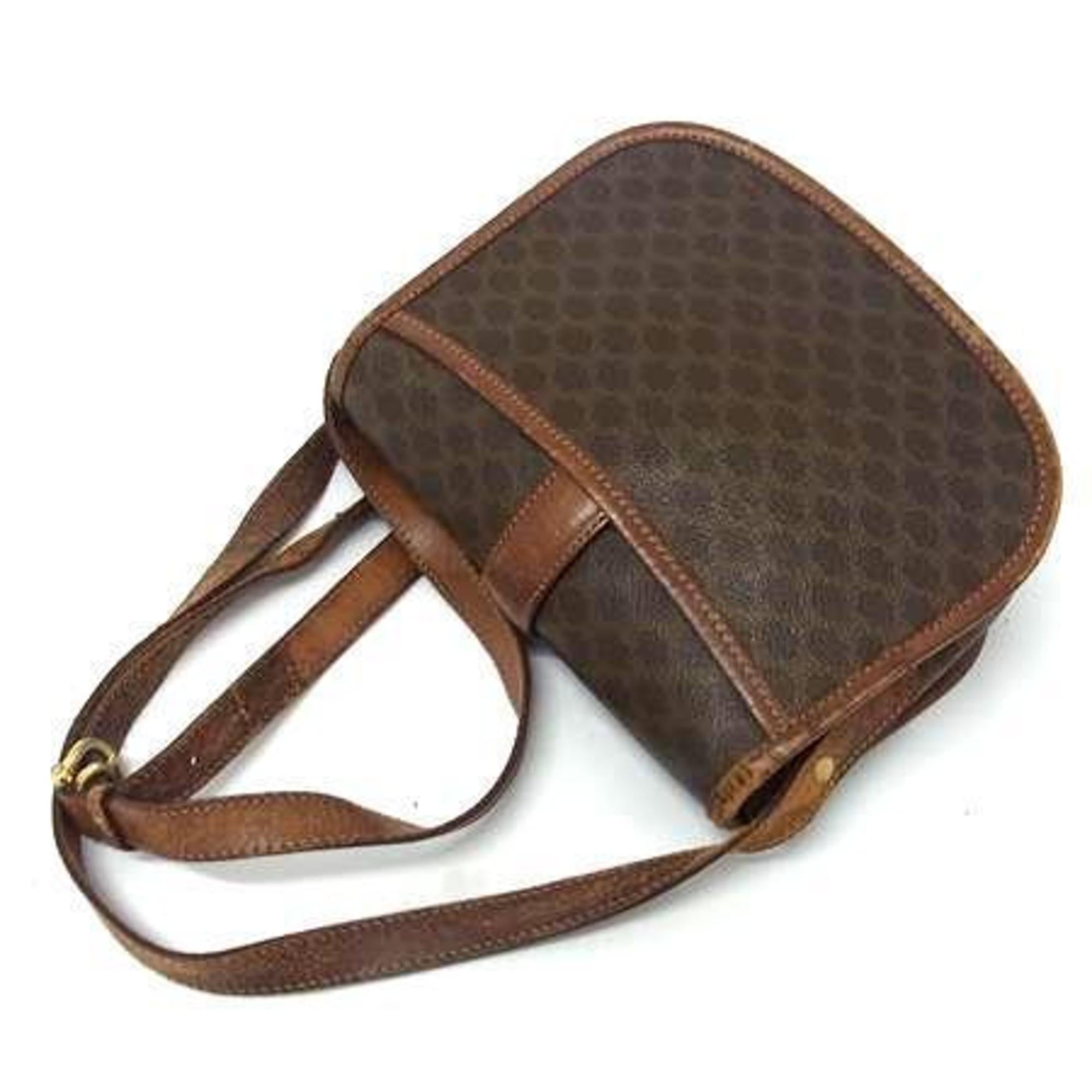 Celine Brown Pvc Leather Pochette Shoulder Bag (Pre-Owned)
