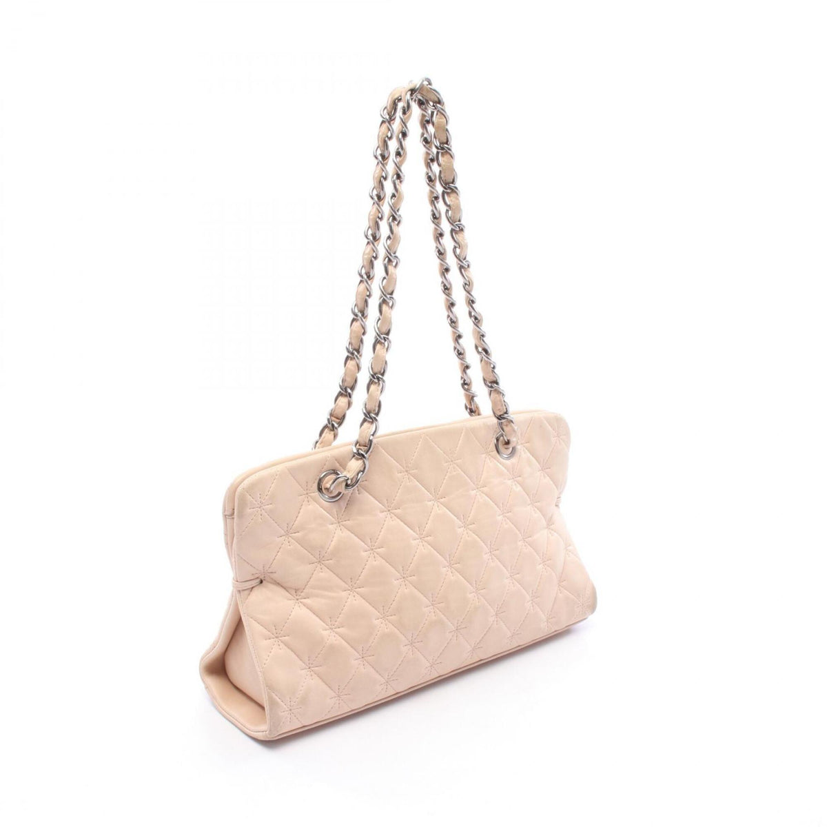 Chanel 2.55 Beige Leather Handbag Shoulder Bag (Pre-Owned)