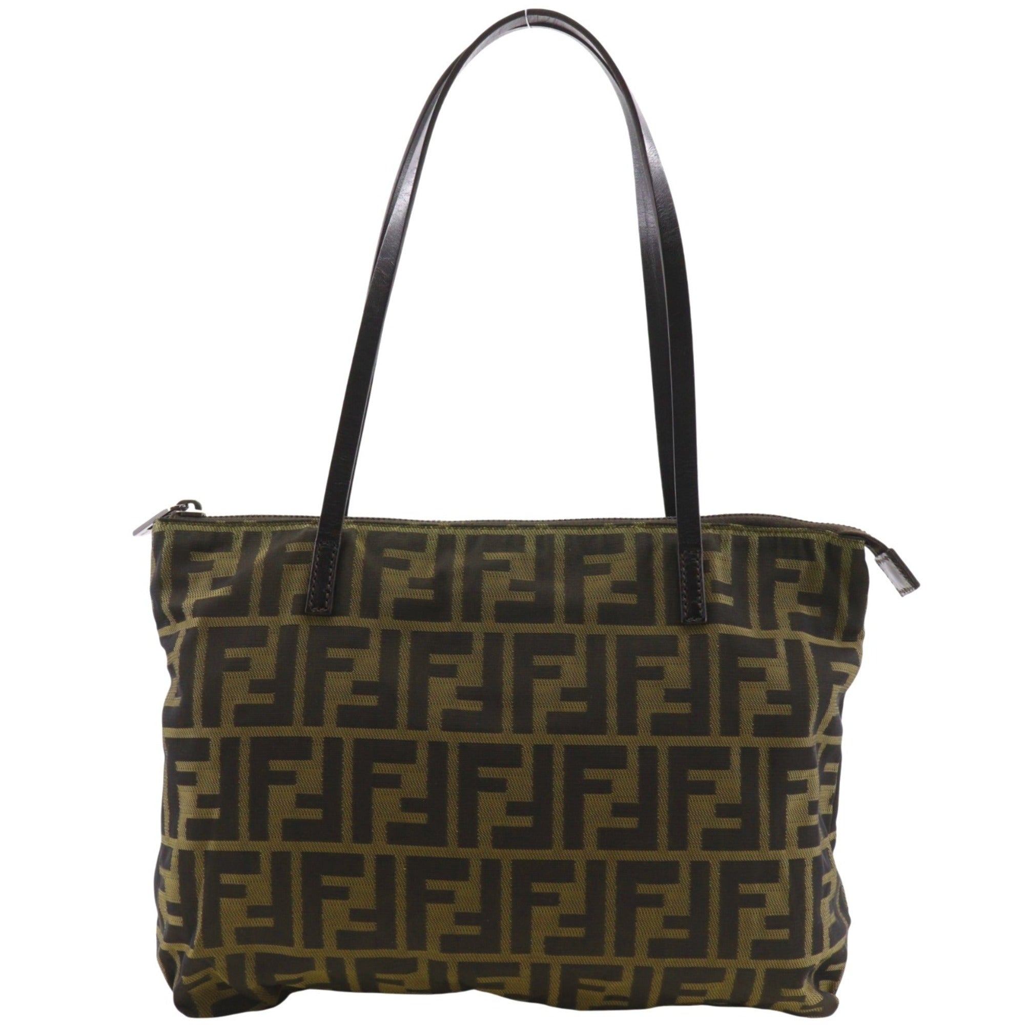 Fendi Zucca Brown Nylon Canvas Tote Bag (Pre-Owned)