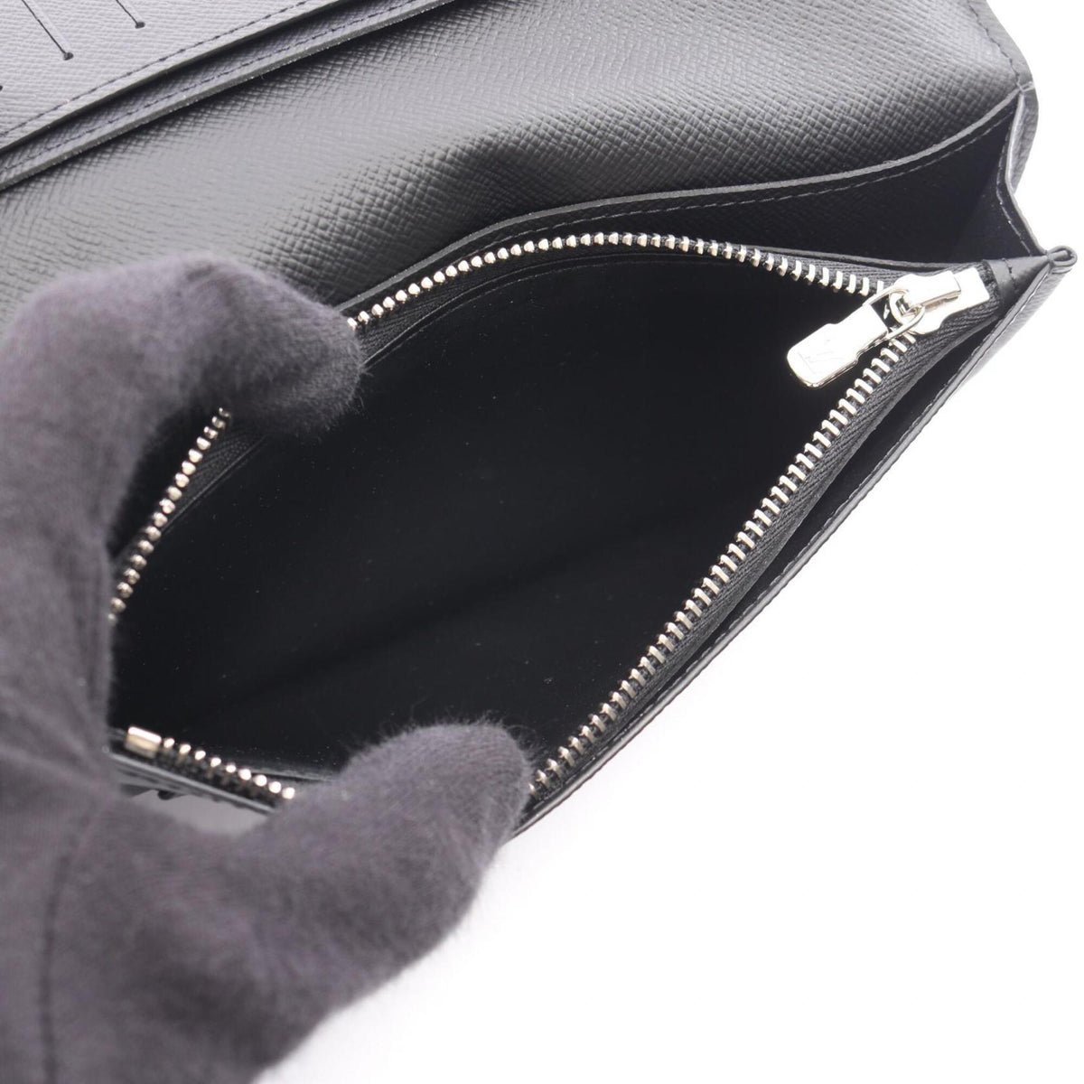 Louis Vuitton Black Pvc Long Wallet (Bi-Fold) (Pre-Owned)