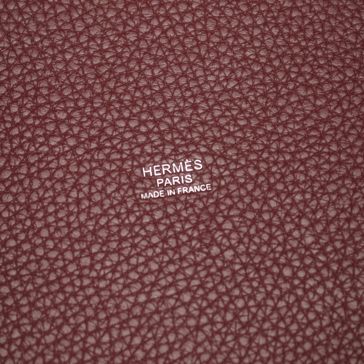 Hermes Bordeaux Taurillon Clemence Leather Handbag (Pre-Owned)
