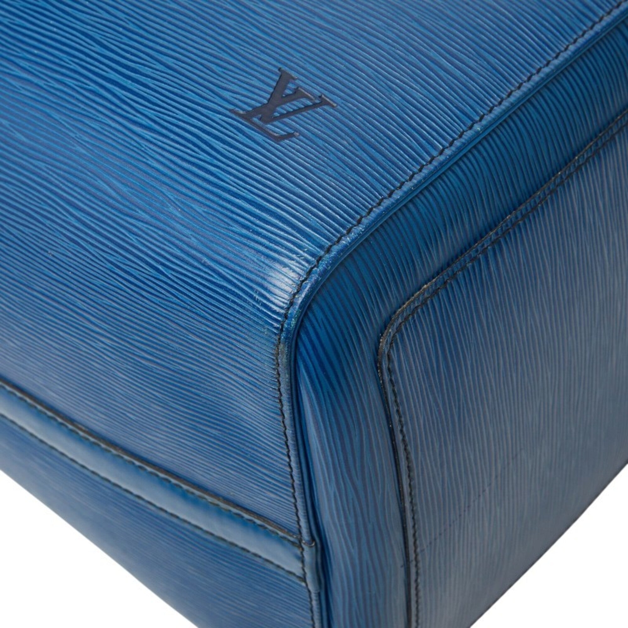 Louis Vuitton Epi Toledo Blue Leather Boston Bag (Pre-Owned)
