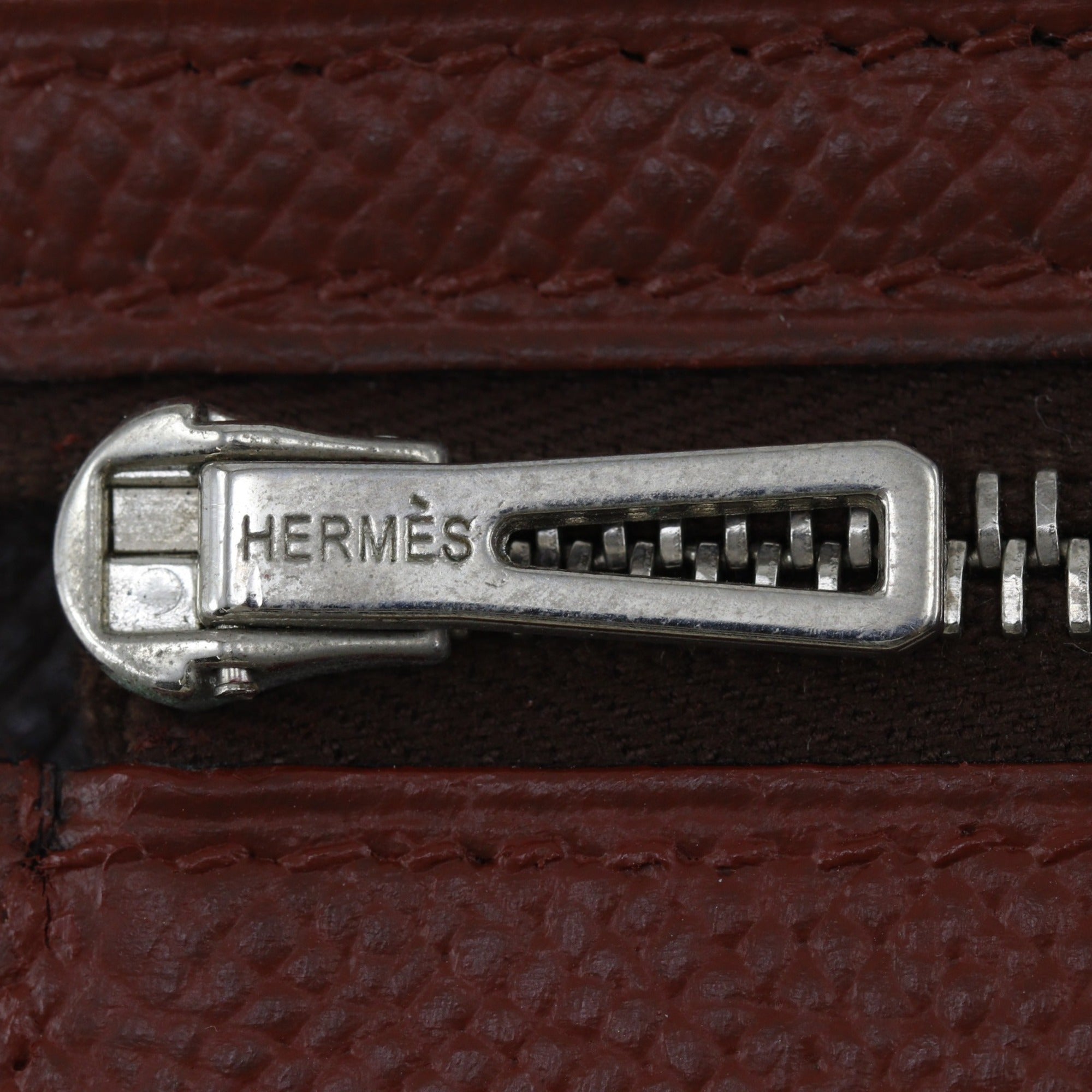 Hermes Bicolor Brown Epsom Leather Long Wallet (Bi-Fold) (Pre-Owned)