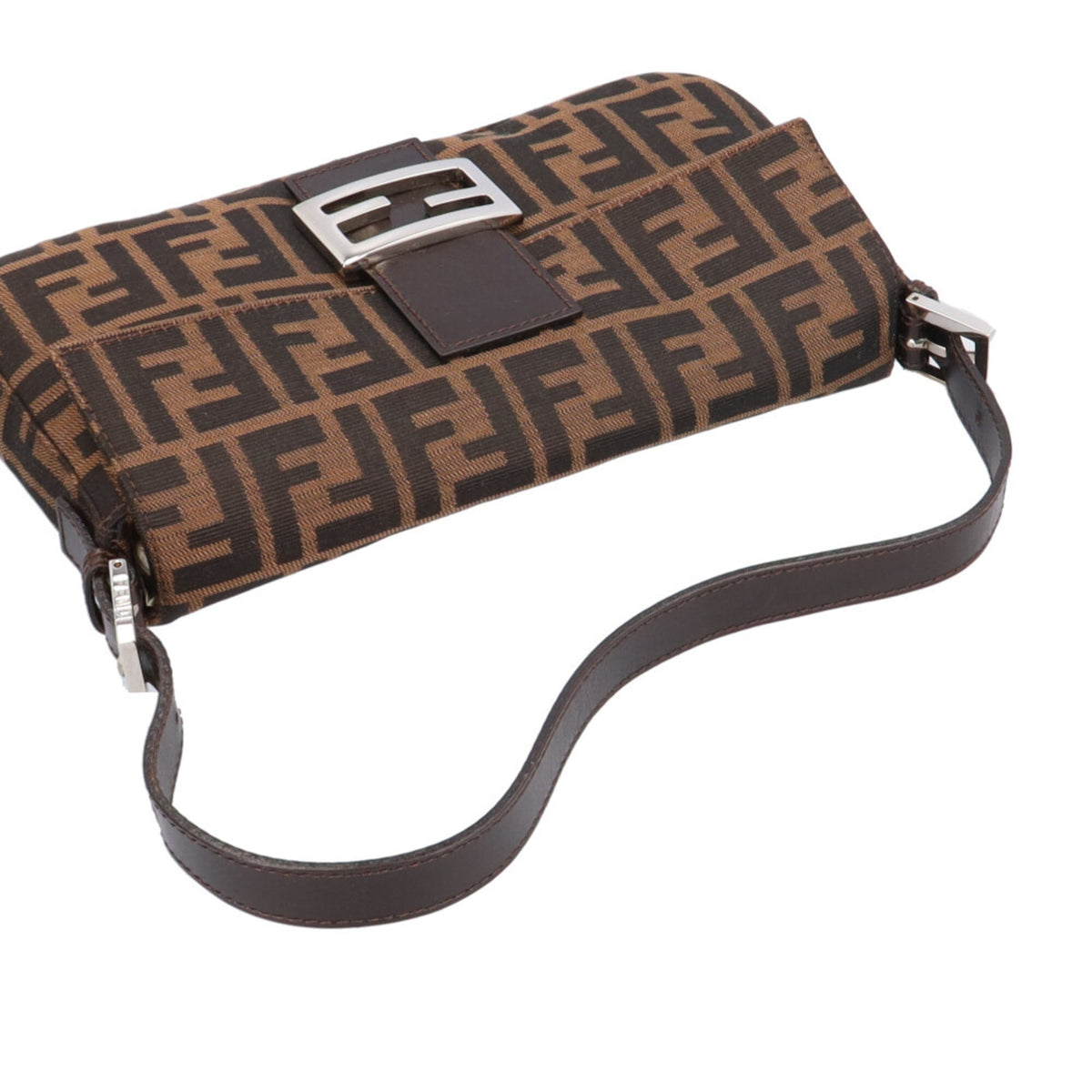 Fendi Zucca Brown Canvas Handbag (Pre-Owned)