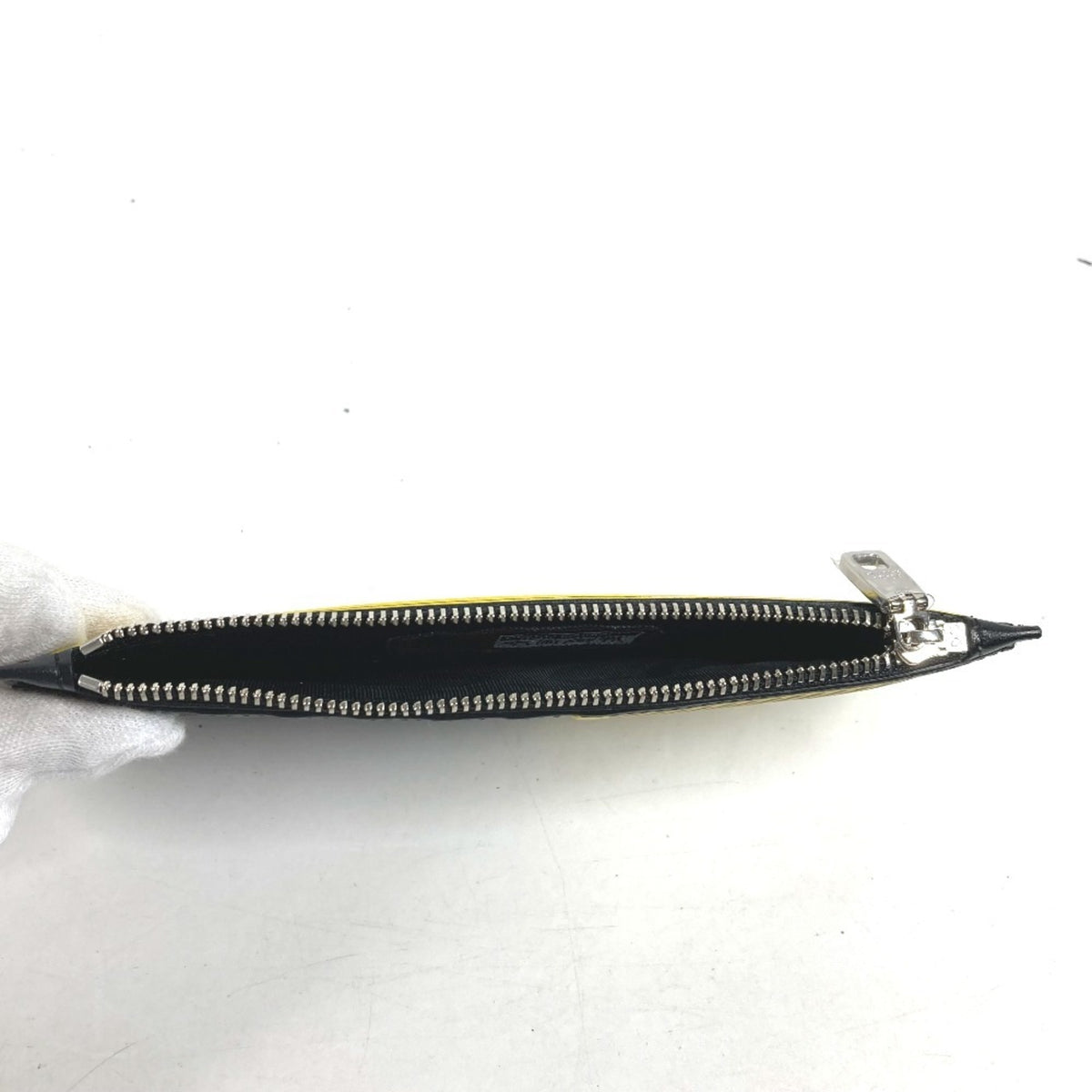 Dolce & Gabbana Black Yellow Leather Coin Purse/Coin Case (Pre-Owned)