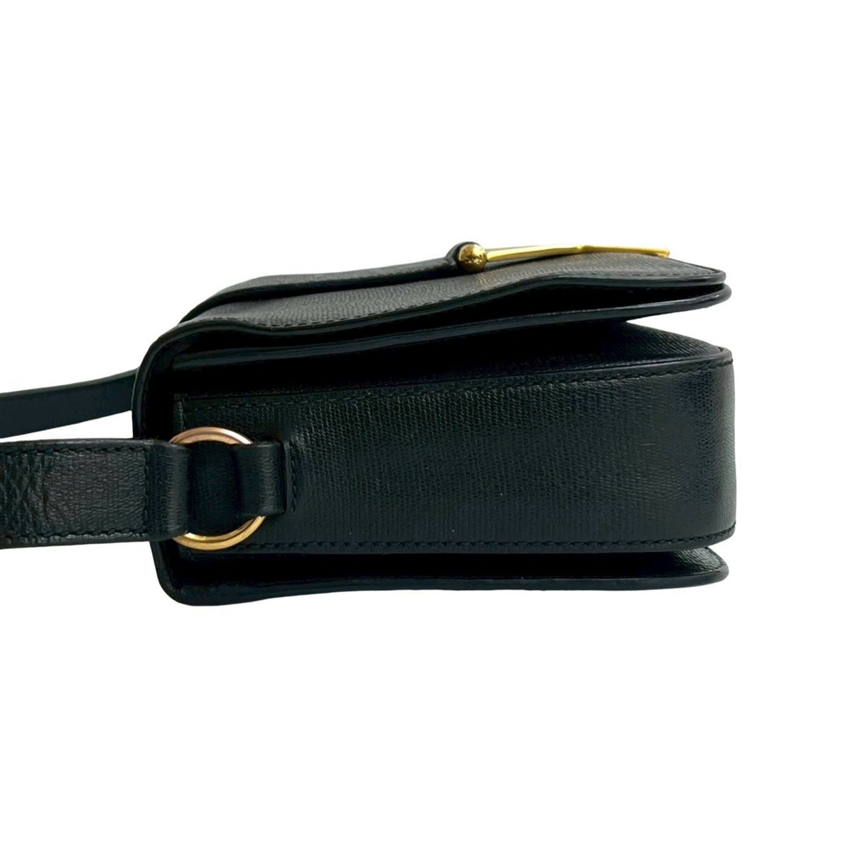 Yves Saint Laurent Black Leather Pochette Shoulder Bag (Pre-Owned)