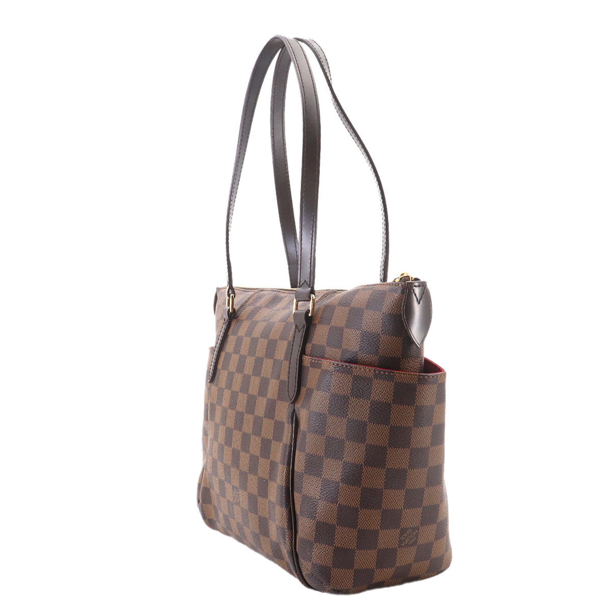 Louis Vuitton Brown Damier Canvas Ebene Damier Canvas Handbag Tote Bag (Pre-Owned)