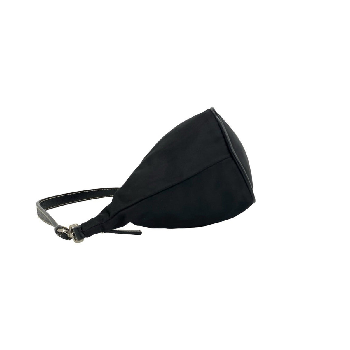 Prada Black Nylon Leather Handbag Shoulder Bag (Pre-Owned)