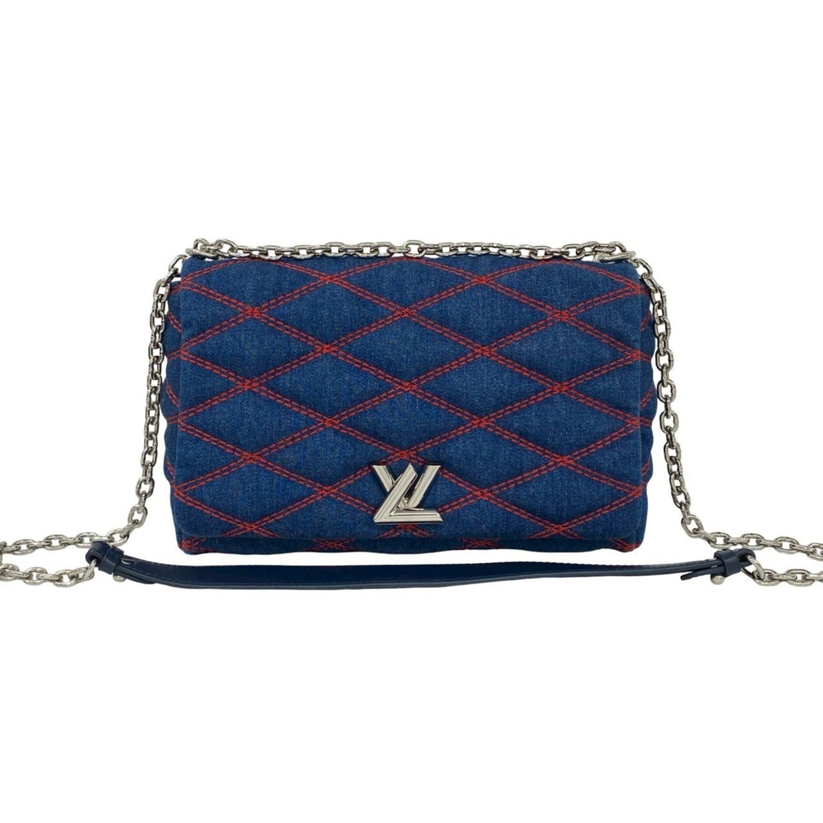 Louis Vuitton Blue Denim Shoulder Bag (Pre-Owned)