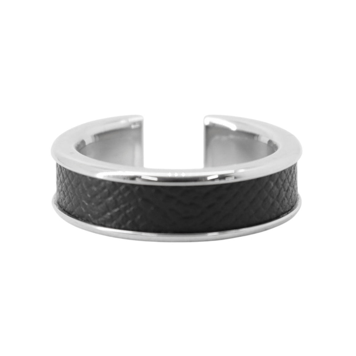 Hermes Black Metal Band Ring (Pre-Owned)