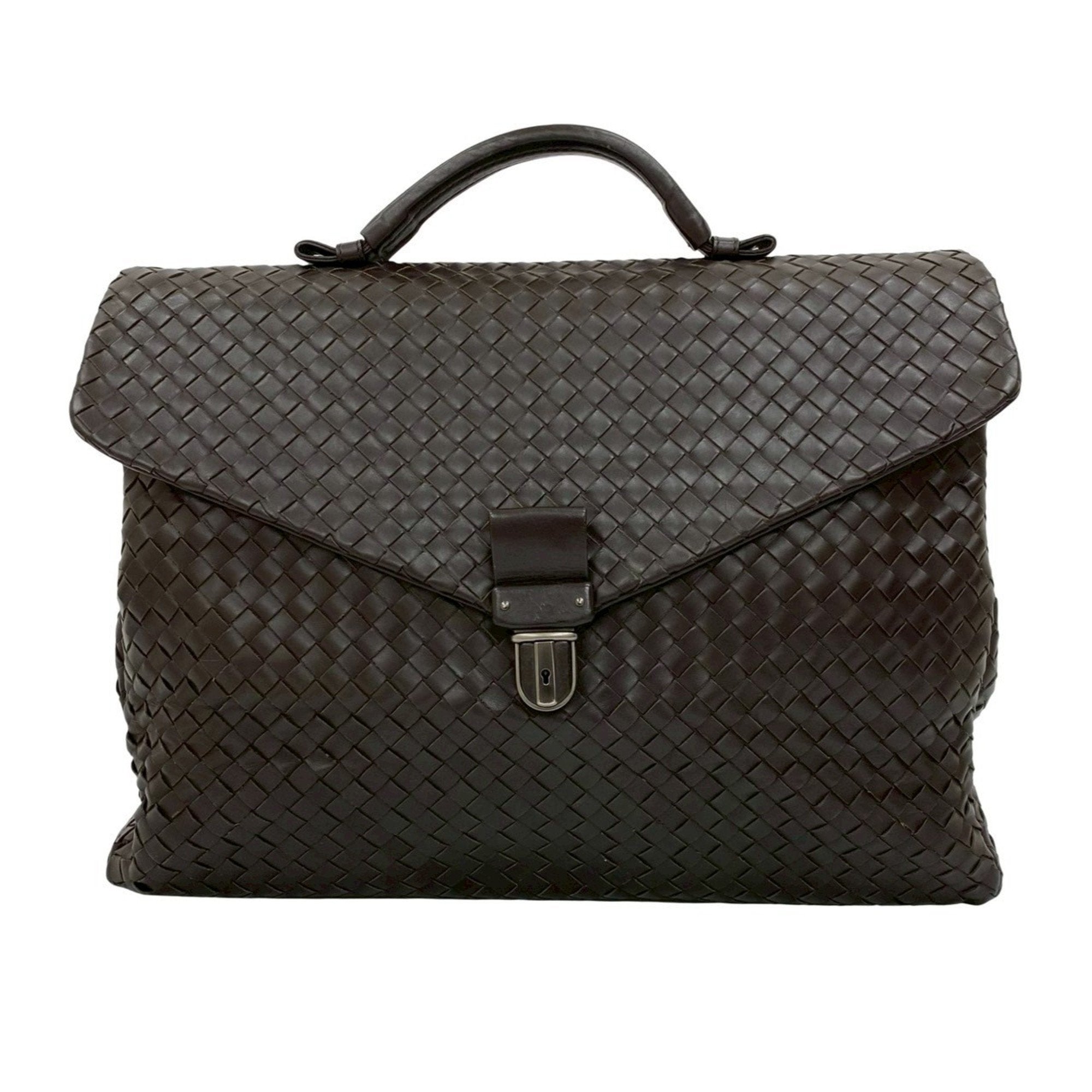 Bottega Veneta Brown Leather Briefcase (Pre-Owned)