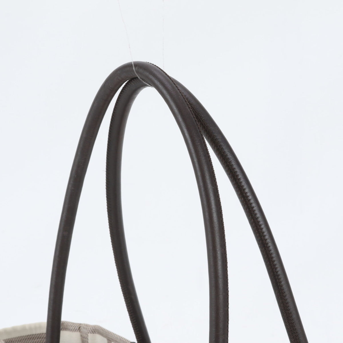 Bally Grayish Leather Canvas Handbag Shoulder Bag Tote Bag (Pre-Owned)
