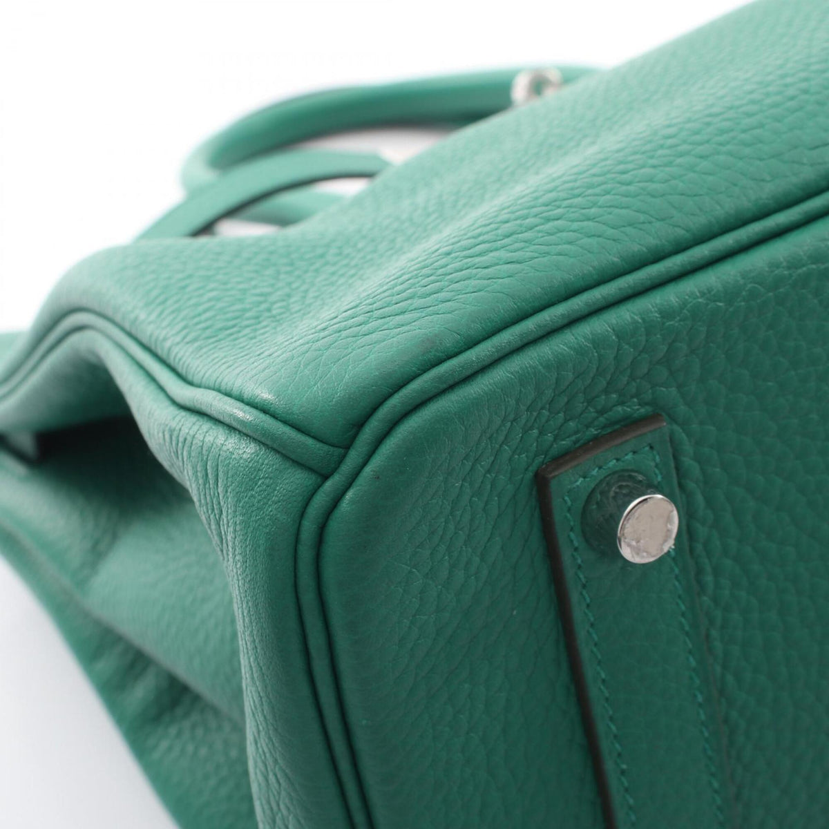 Hermes Green Taurillon Clemence Leather Leather Handbag (Pre-Owned)