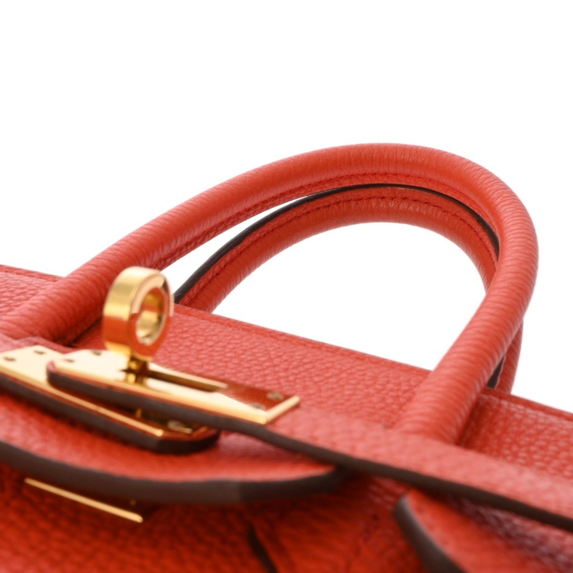 Hermes Orange Poppy Togo Leather Handbag (Pre-Owned)