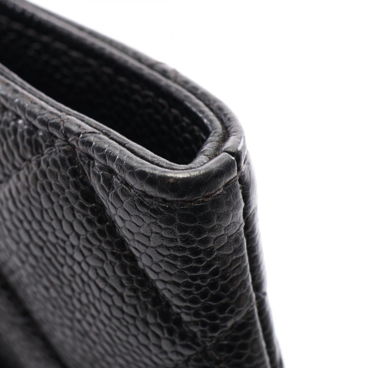 Chanel Black Grained Calfskin Handbag Tote Bag (Pre-Owned)