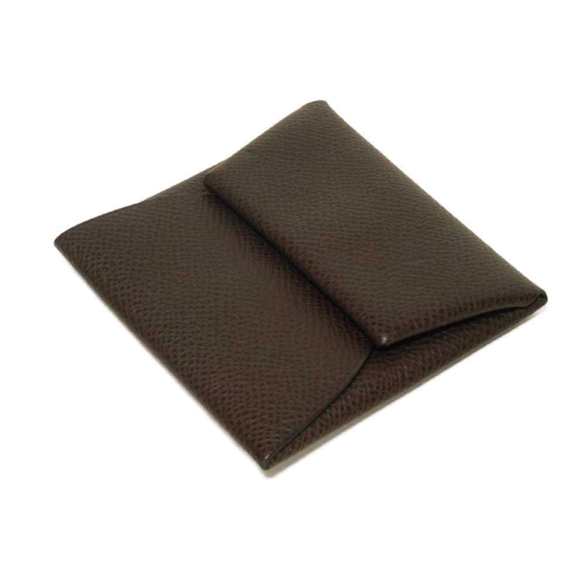 Hermes Brown Chocolat Dark Brown Epsom Leather Coin Purse/Coin Case (Pre-Owned)