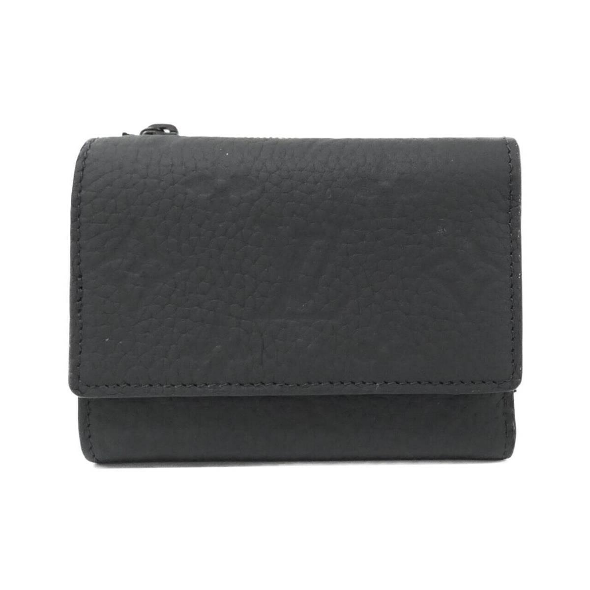 Louis Vuitton Black Leather Wallet (Tri-Fold) (Pre-Owned)