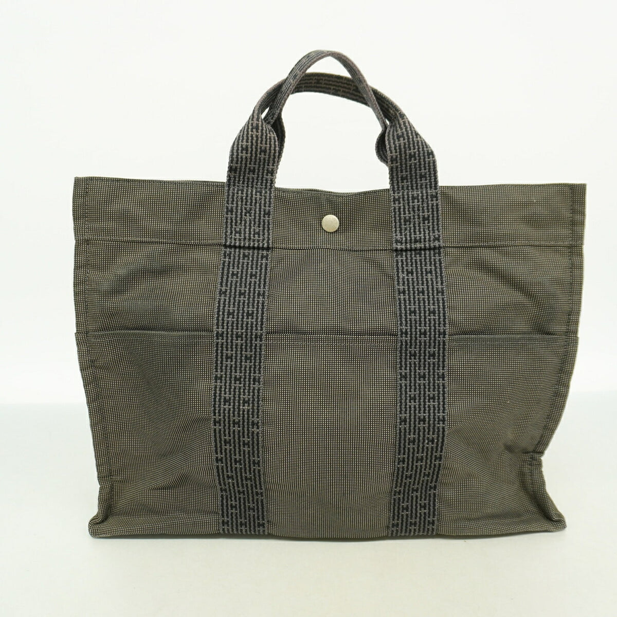 Hermes Gray Nylon Tote Bag (Pre-Owned)