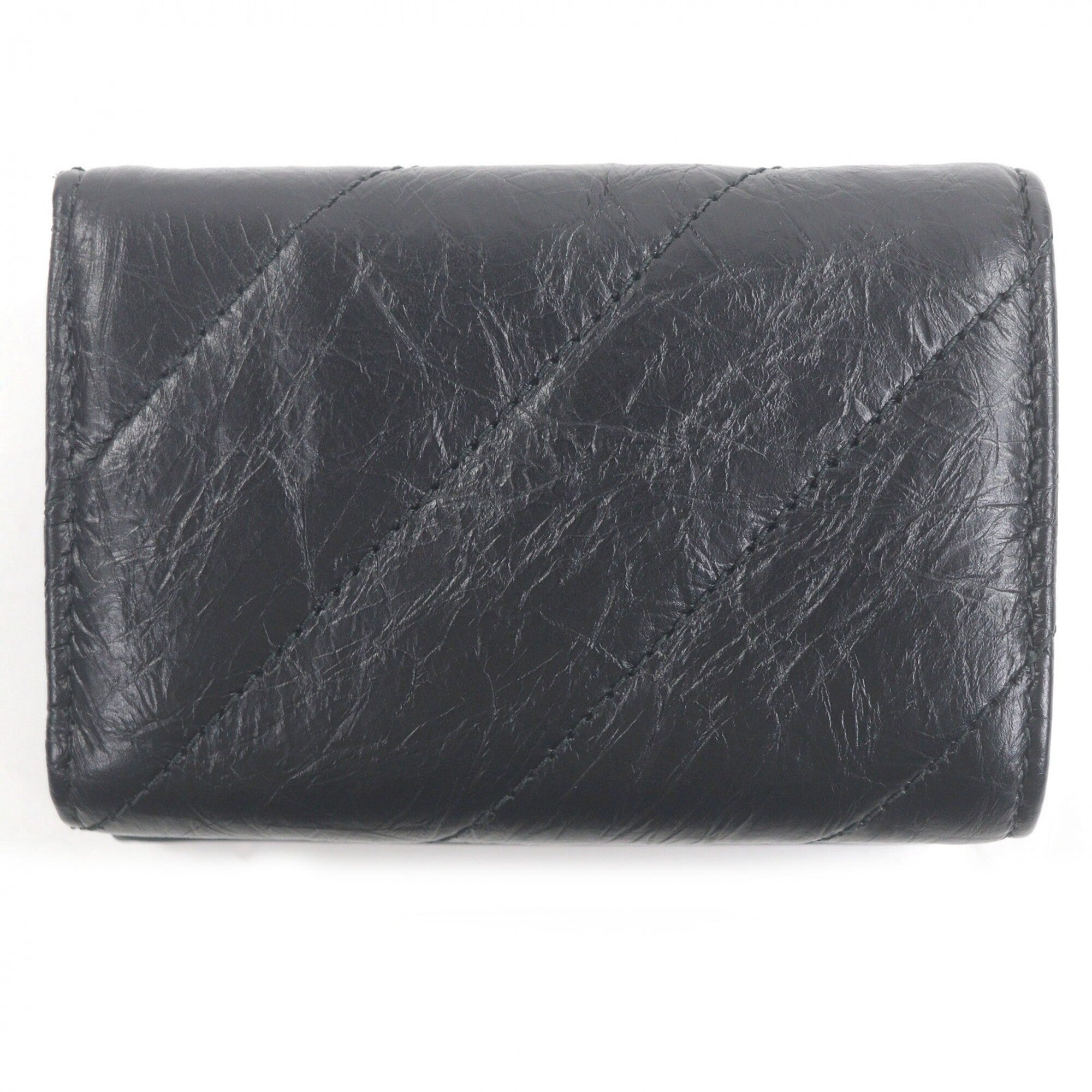 Balenciaga Black Leather Wallet (Tri-Fold) (Pre-Owned)
