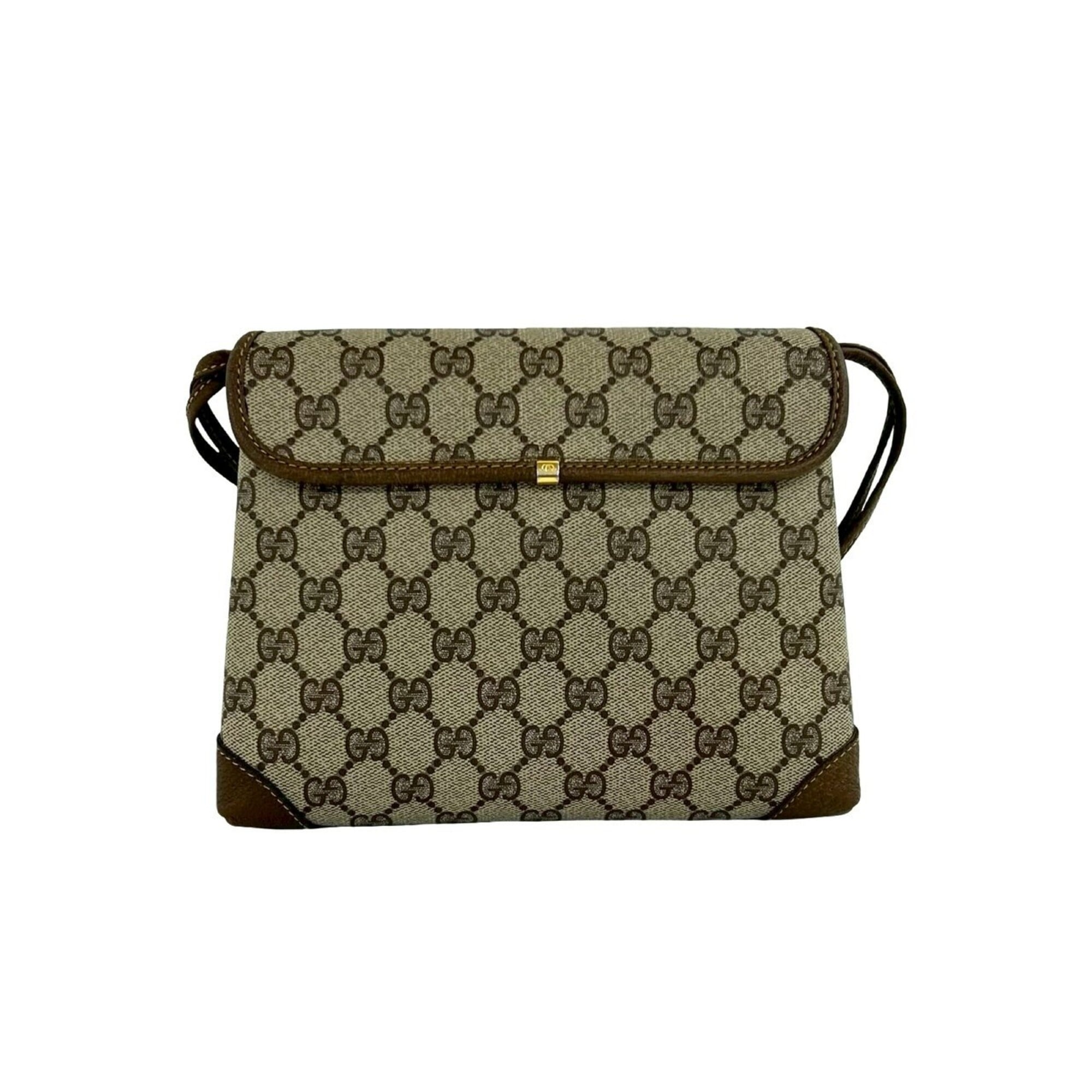 Gucci Brown Pvc Leather Shoulder Bag (Pre-Owned)