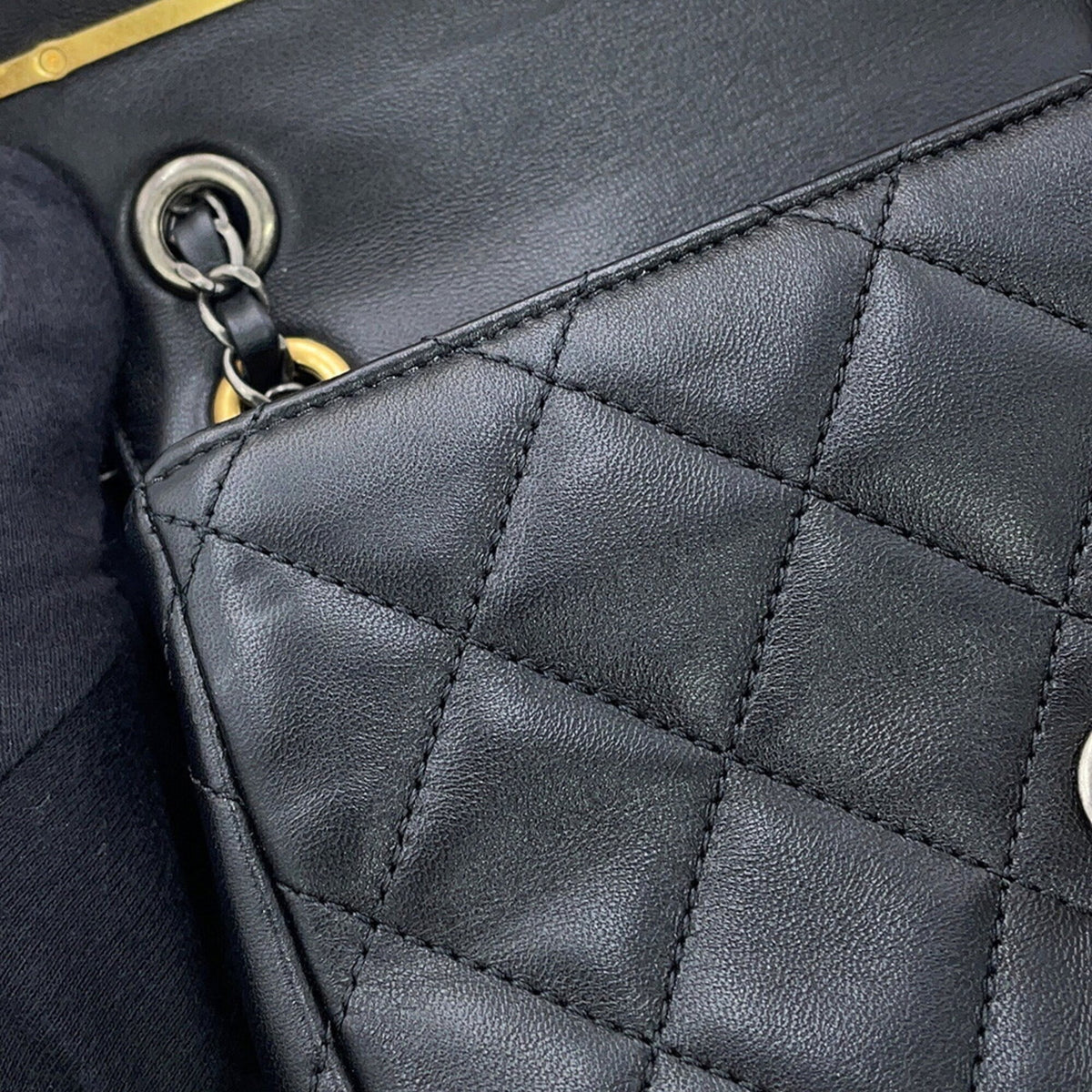 Chanel Black Rhinestone Handbag Shoulder Bag (Pre-Owned)