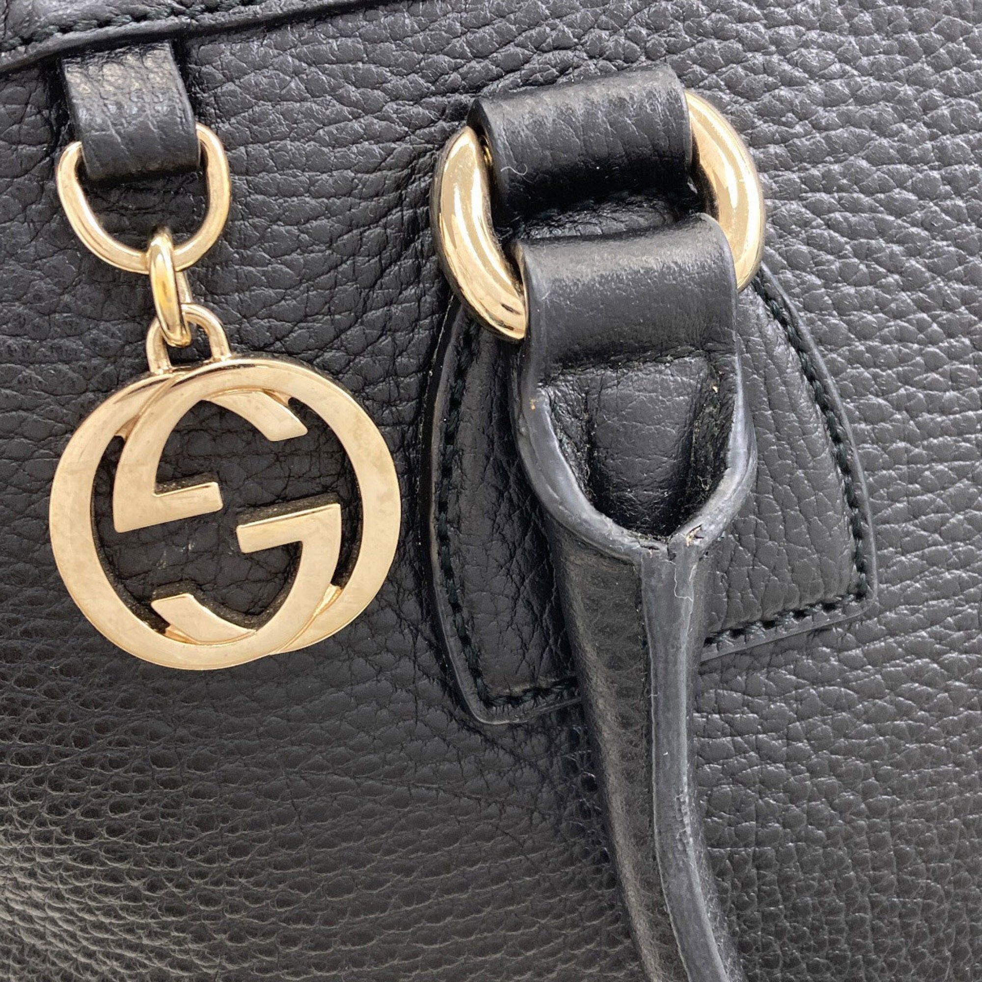 Gucci Black Leather Handbag (Pre-Owned)