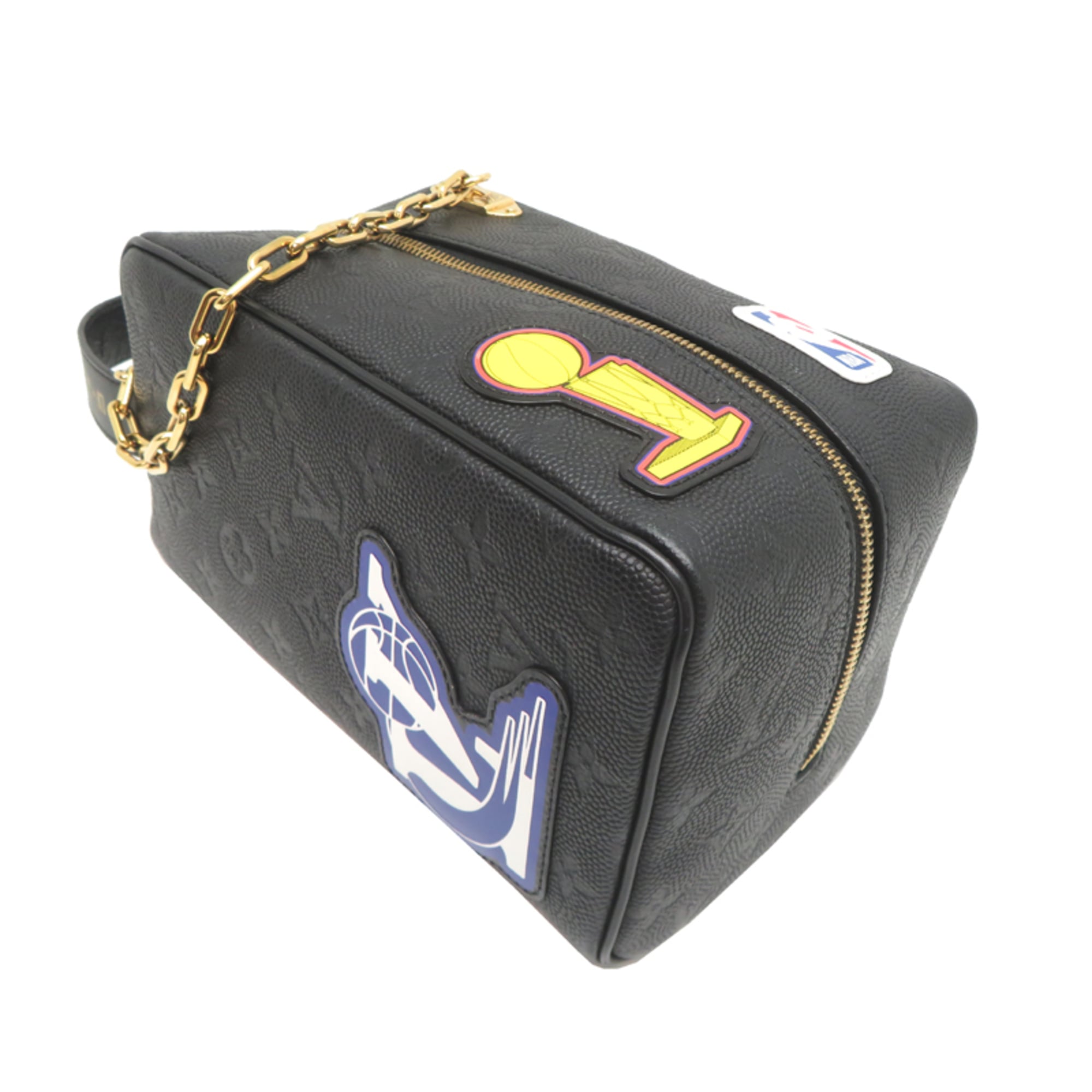 Louis Vuitton Black Leather Clutch Bag (Pre-Owned)